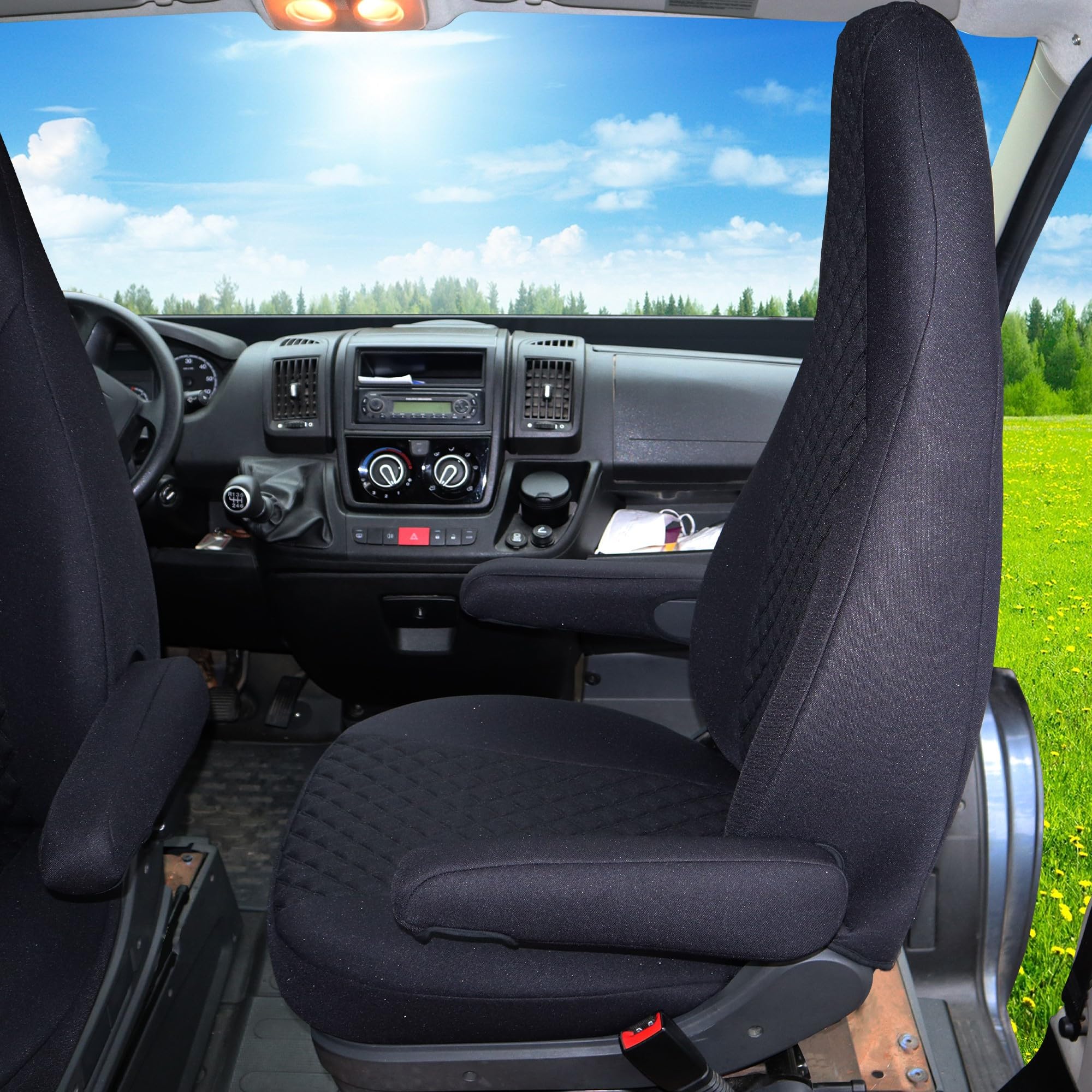 Copri Sedile BREMER SITZBEZÜGE Set Di 2 Coprisedili Per Piloti Compatibili Con Camper Hymer Ducato Camper | Set Di 2 Coprisedili Con Braccioli Di Colore Nero/ Beige | WPL410 Accessori Per Ducato Copri Sedile BREMER SITZBEZÜGE Set Di 2 Coprisedili Per Piloti Compatibili Con Camper Hymer Ducato Camper | Set Di 2 Coprisedili Con Braccioli Di Colore Nero/ Beige | WPL410 Accessori Per Ducato