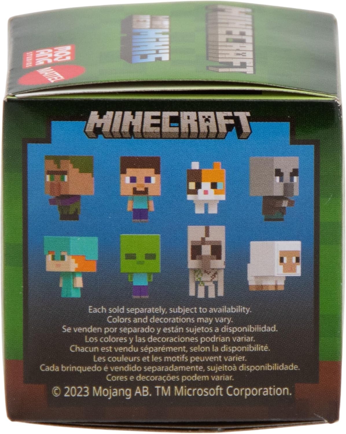 Minecraft Mob Head Minis Surprise Figures Blind Boxes, Ages 6+ (Bundle of 3)