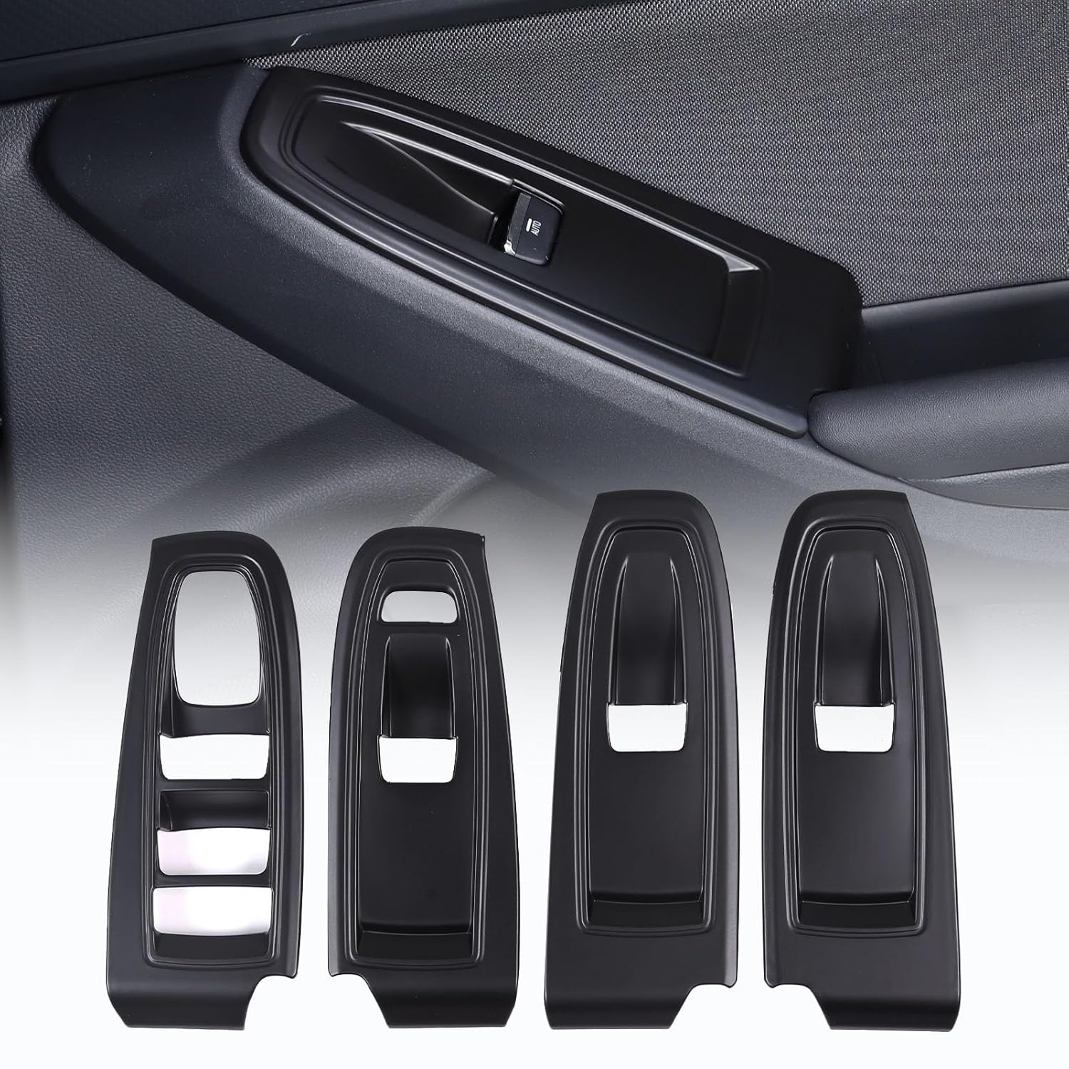 Window Lift Switch Cover Compatible with Subaru WRX 2022 2023,Car Door Window Glass Lift Button Panel Decoration Trim Cover Accessories (Carbon Fiber Pattern)