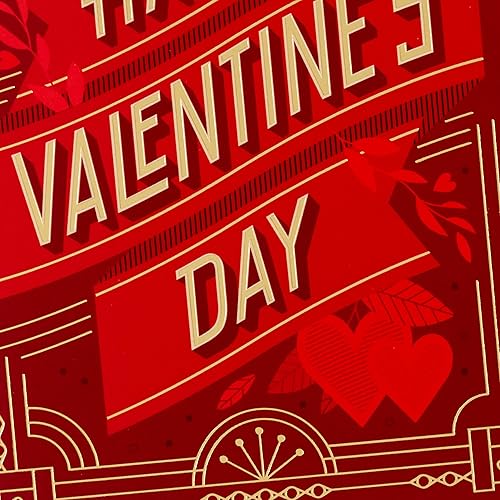 Miniatura 6 de Hallmark Tarjetas de feliz día de San Valentín a granel (40 tarjetas con sobres) rojo Art Deco
