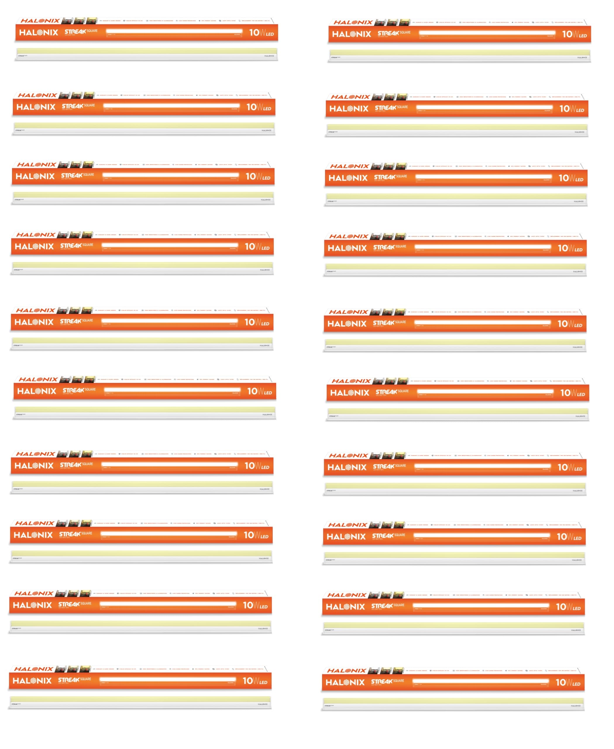 Halonix LED Batten Lights - 4 Pack Cool White -6 Halonix LED Batten Lights - 4 Pack Cool White -6