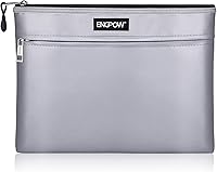 Vista 8 de ENGPOW Bolsa de documentos ignífuga, dos bolsillos, dos cremalleras, bolsa segura ignífuga de 13.4 x 10.2 pulgadas, bolsa de dinero impermeable e