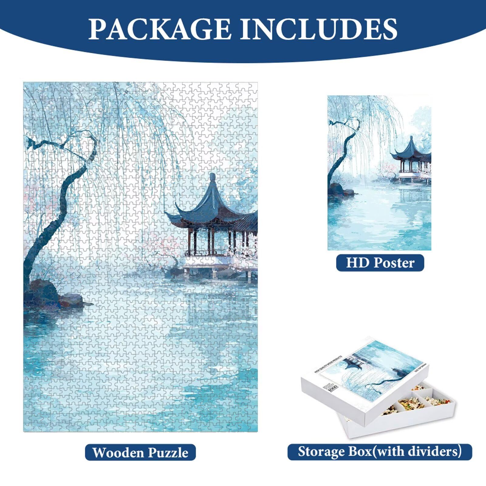 1000 Pezzi Puzzle Adulti - Paesaggio & Lago - Decorazione Murale 1T#2238