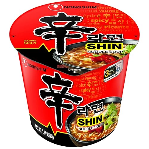 Spicy Shin Ramen Noodle Cup, 6 Pack