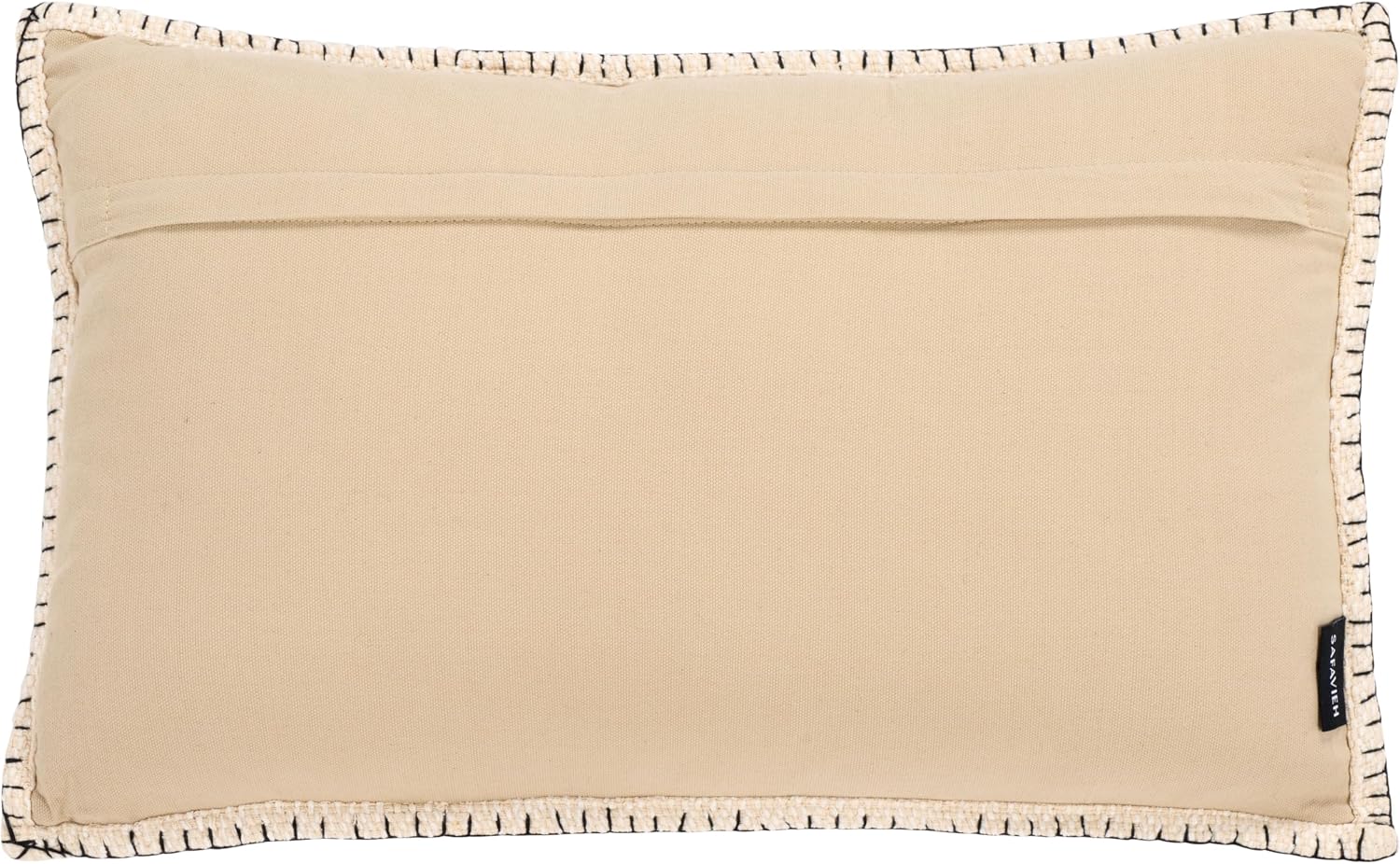SAFAVIEH Home Collection Rhea Cream/Black 12 x 20-inch Decorative Accent Throw Pillow with Insert
