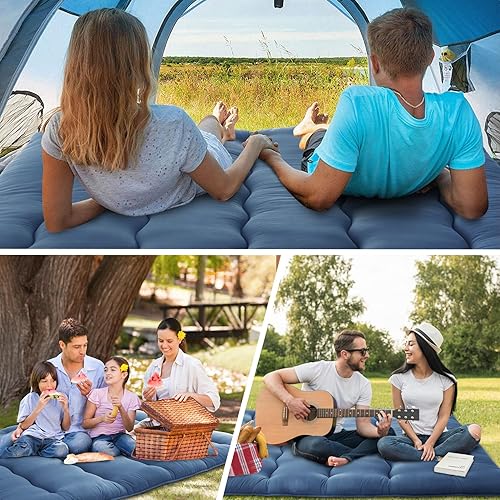 Miniatura 7 de ROYGROW Colchón de futón japonés para niños, colchón de futón japonés tamaño individual, tapete de tatami, colchón enrollable, color azul marino