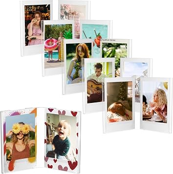 WINKINE Instax Picture Frame for Polaroid Fujifilm Instax Mini Film, Polaroid Photo Frame, 2x3 Picture Frames Desktop, 6 Pack Fit 12 Film Mini Photo Frames for Home Office Decor and Gifts