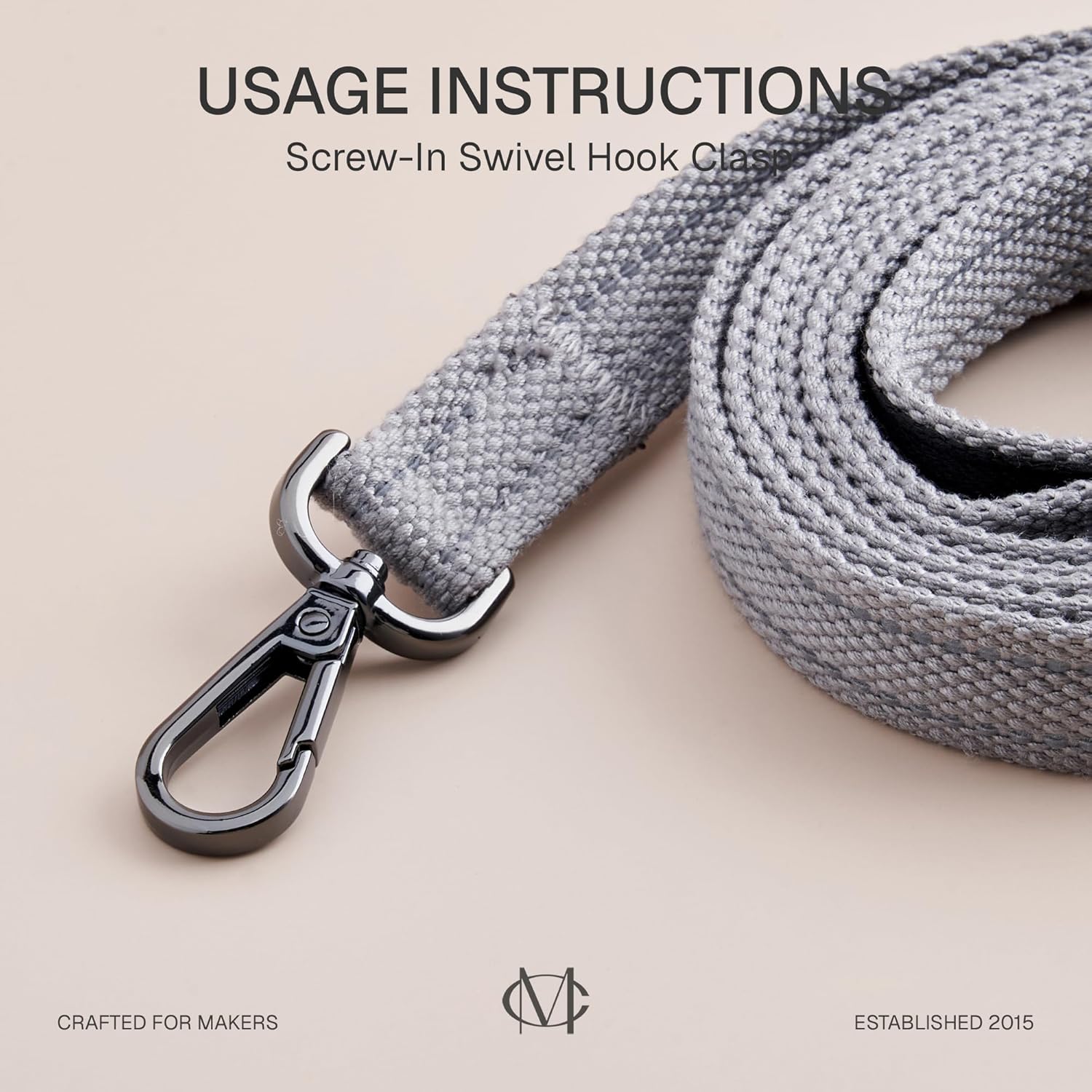 CRAFTMEMORE 2pcs Detachable Snap Hook Swivel Clasp w/Screw Bar VT493 Bag Strap Hardware Replacement (1 Inch, Silver) - Image 6