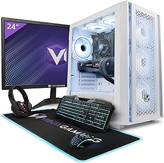 Vibox III-126 Gaming PC - 24' Monitor Bundle - Eight Core Intel i7 11700T Processor - Nvidia RTX 4070 Ti Super 16GB Graphics Card - 32GB RAM - 1TB NVMe SSD - 700W PSU - Windows 11 - WiFi