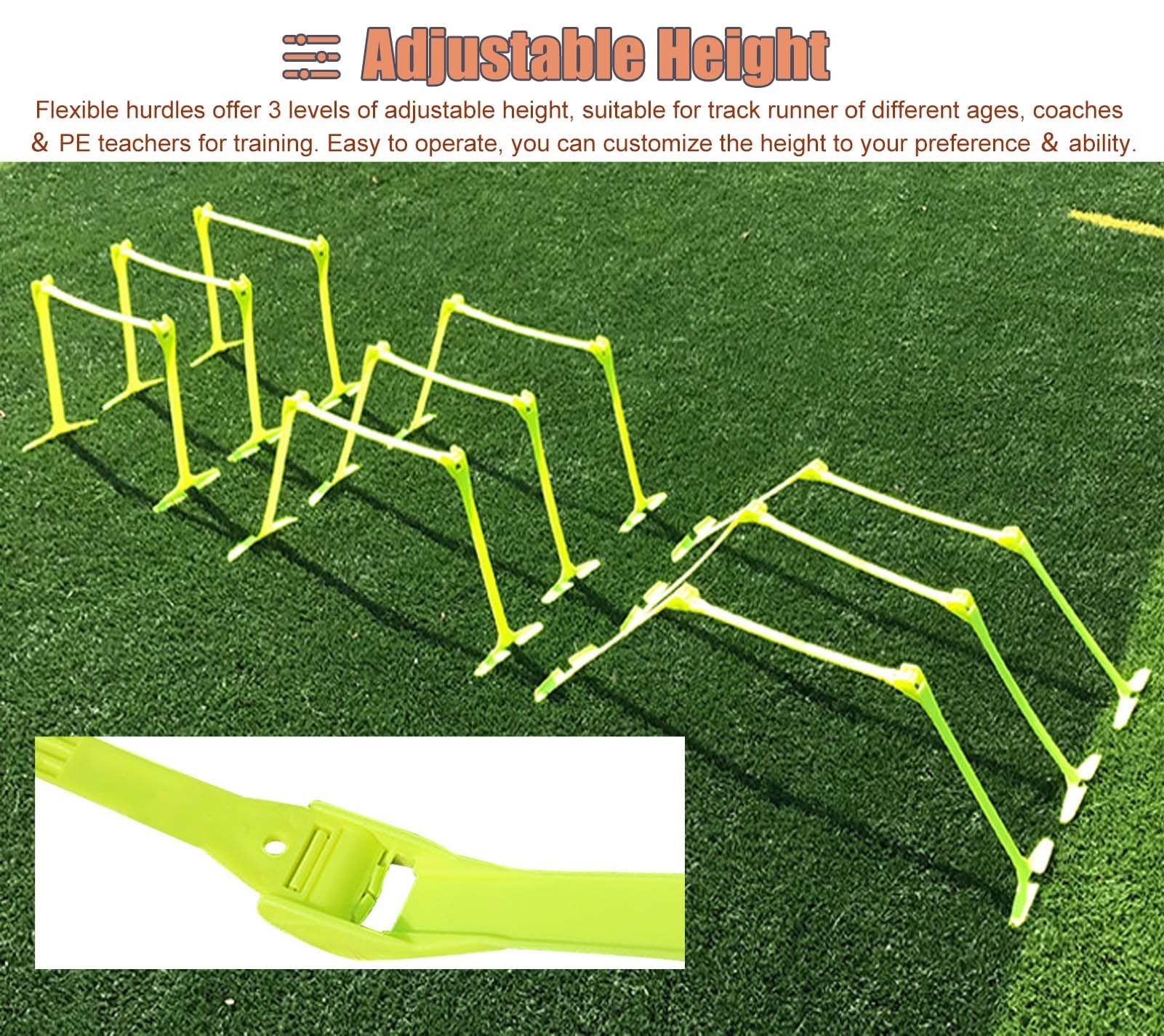 Ostacoli Allenamento Mini Ostacoli Altezza Regolabile - 5/10 Piccoli Ostacoli di Agilità con Maniglia, Ostacoli Portatili Morbidi per Atletica Leggera, Ostacolo per L'allenamento del Calcio(5pcs)