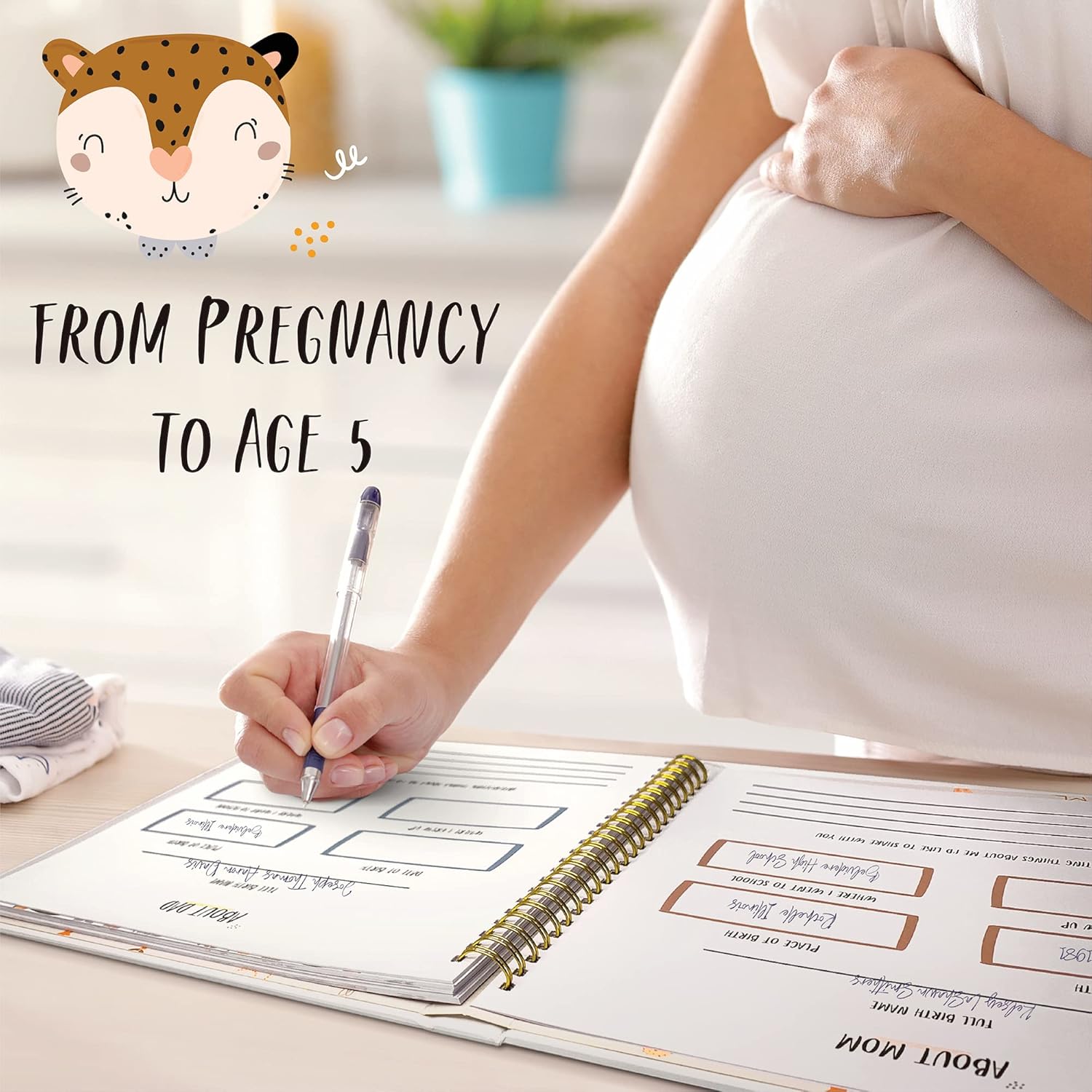 Beautiful Baby Memory Book for Modern Families - First 5 Years Gender Neutral Journal Records All Your Baby Girl or Boy's Milestones - Scrapbook/Keepsake Album To Collect Photos and Precious Memories : Baby