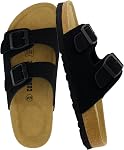 Cushionaire Women's Lane Cork Footbed Sandal With +Comfort,