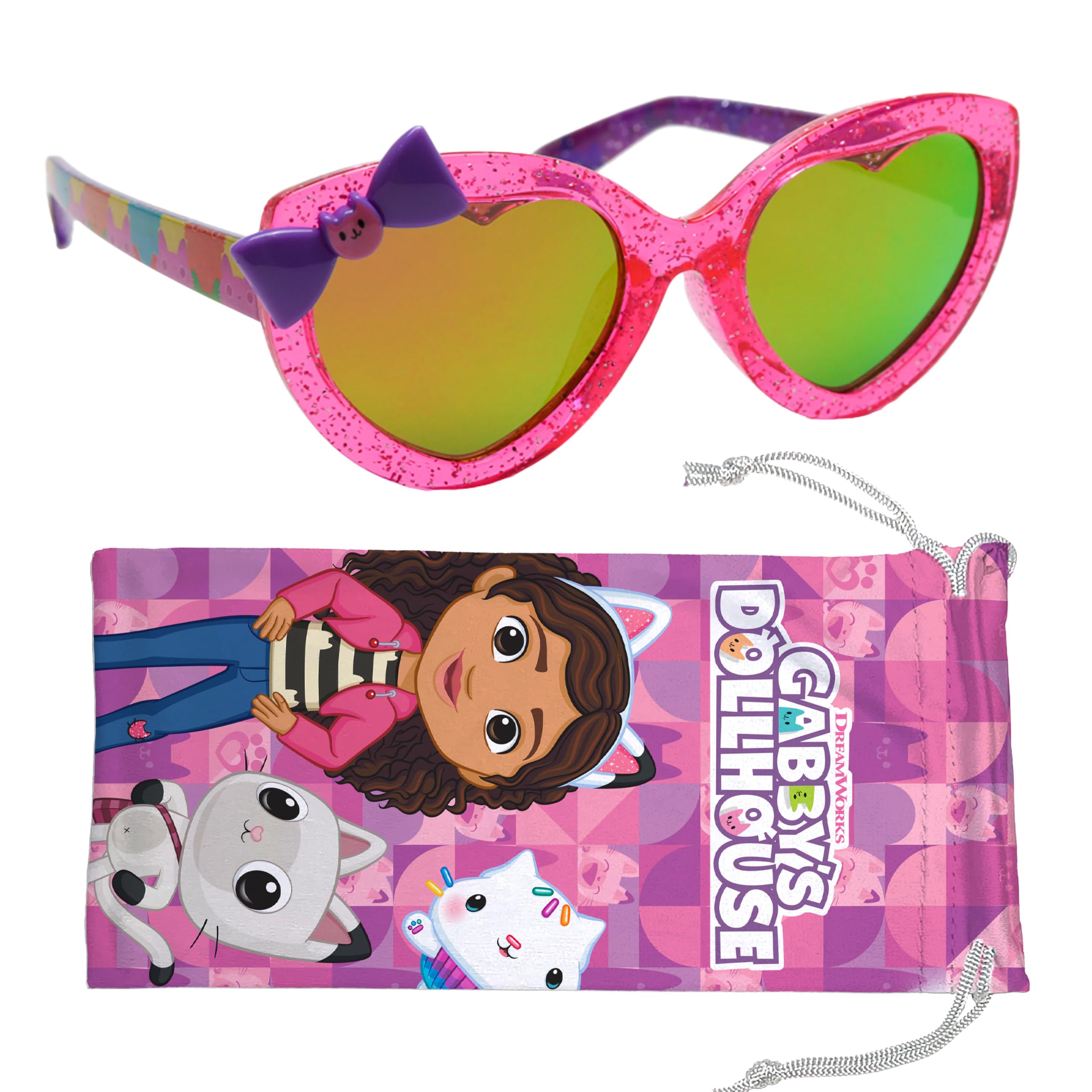 Sun-Staches Gabby's Dollhouse Sunglasses: Stylish, Comfortable, & Durable UV-Protective Gabby Dollhouse Glasses with Soft Carrying Case -