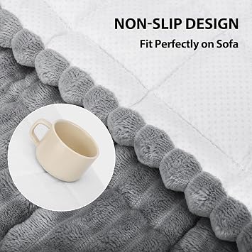 Fixwal Waterproof Flannel Dog Couch Cover, 27.6 x 59, Light Gray | Integrated TPU Barrier, Non-Slip Backing, Machine Washable, Pet Friendly, Easy Clean Pet Hair, Soft Sofa Cushion Protector