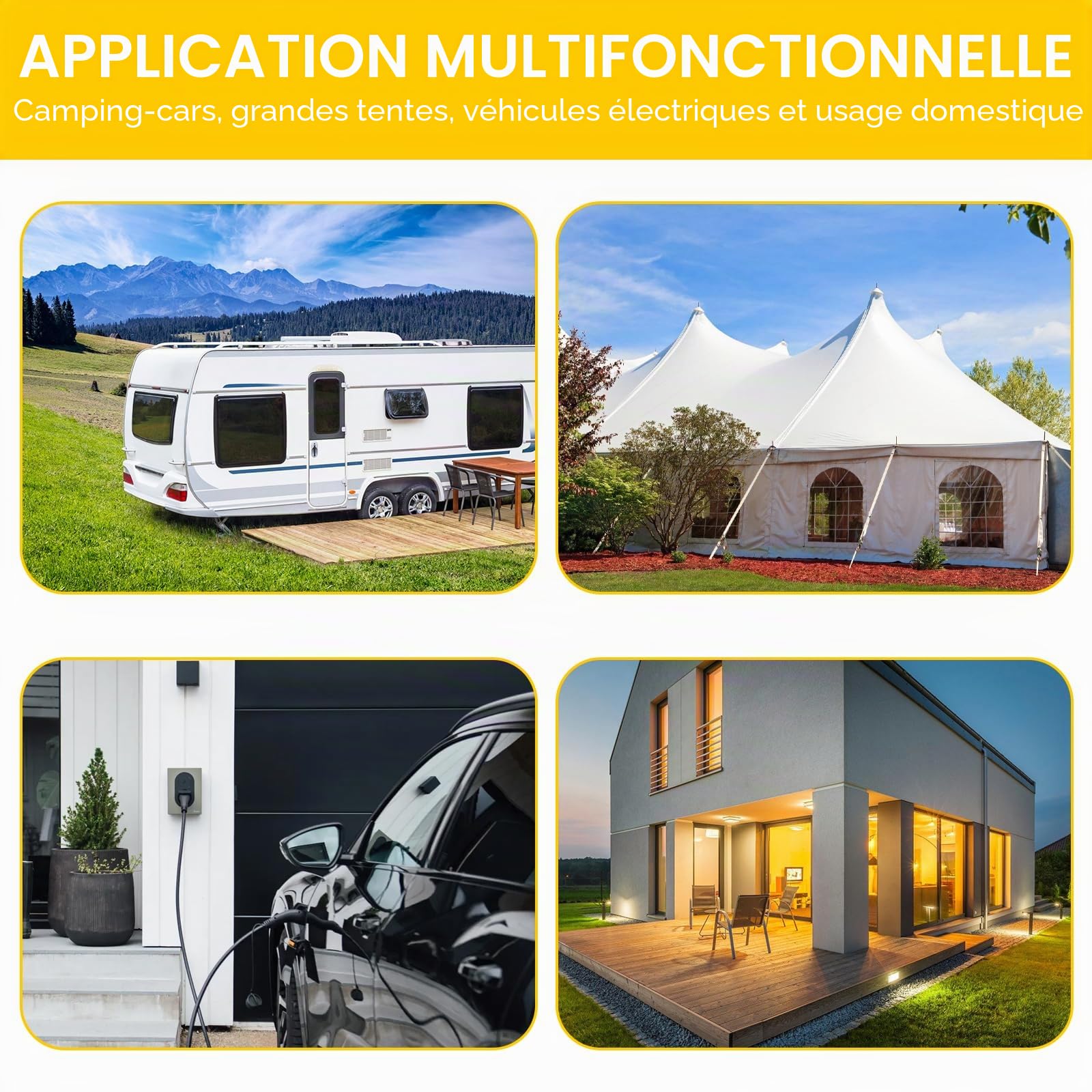 Compteur Electrique Numérique Mobile: 220v Compteur D'énergie Numérique Mobile Avec Prise Schuko, Fonction Mémoire De Coupure De Courant, Mobiles Extérieur Kwh Wattmetre Prise Pour Appareils