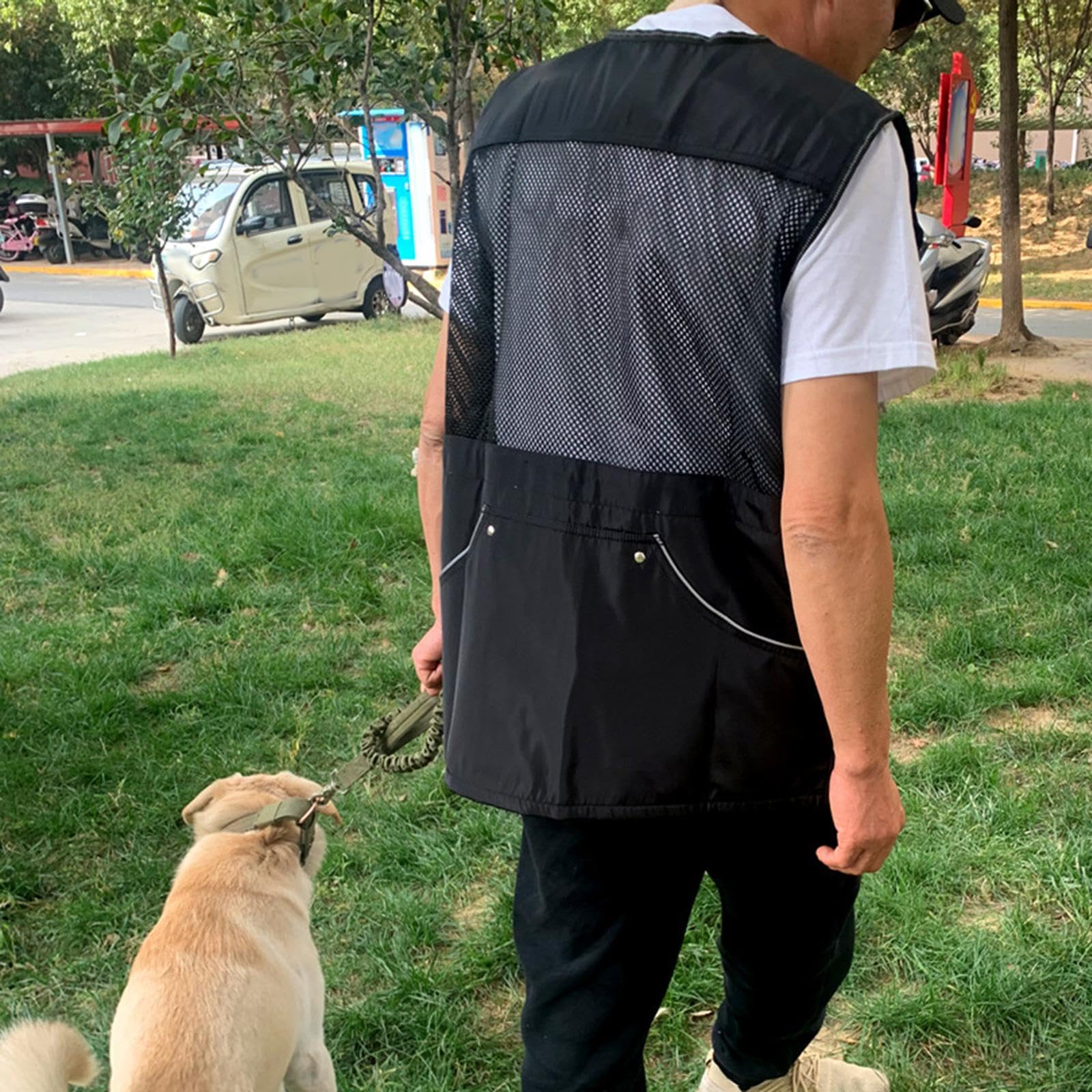 Gilet da addestramento per Cani per conduttori Gilet da addestramento per Cani Traspirante Multifunzionale per addestramento all'obbedienza per, Nero, M