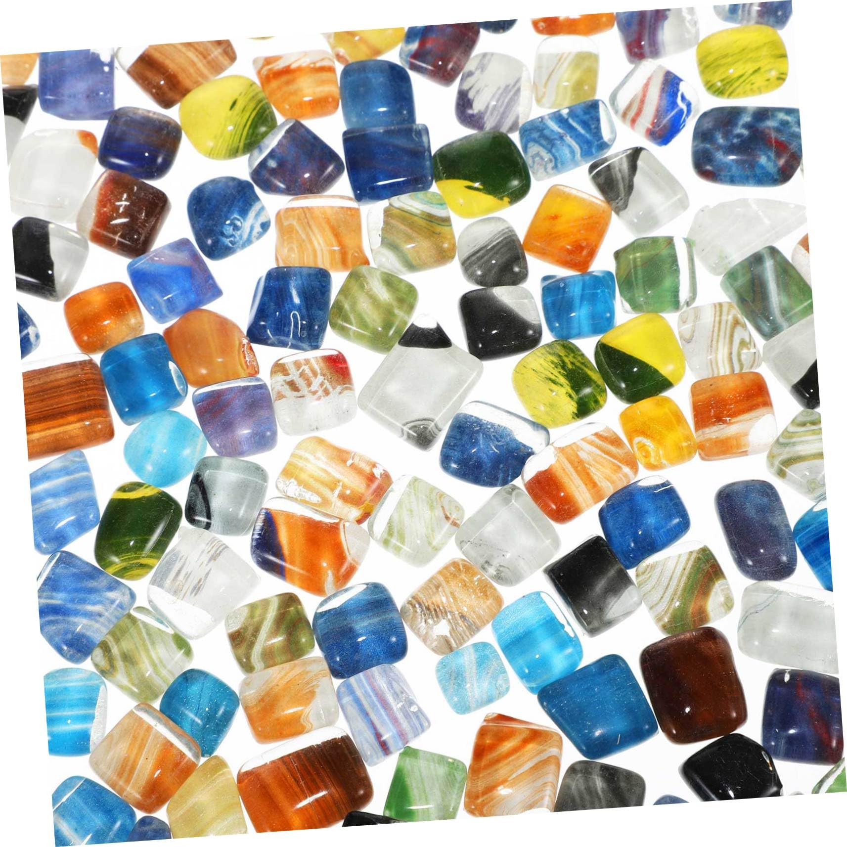 HOMSFOU 3 Pezzi 1 Decorazione Musiva Piastrelle Di Mosaico Fai -da -te Materiale Per Forniture Artigianali Tessere Di Mosaico Bagno Bianco Mosaici Kit Di Cristallo