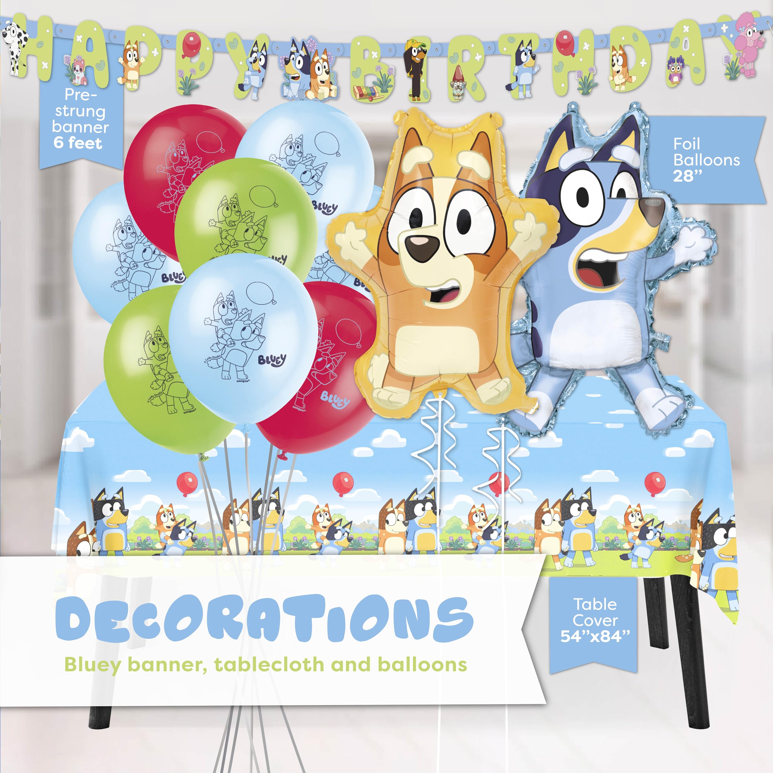 Bluey Birthday Party Decorations - Balloons & More -3 Bluey Birthday Party Decorations - Balloons & More -3