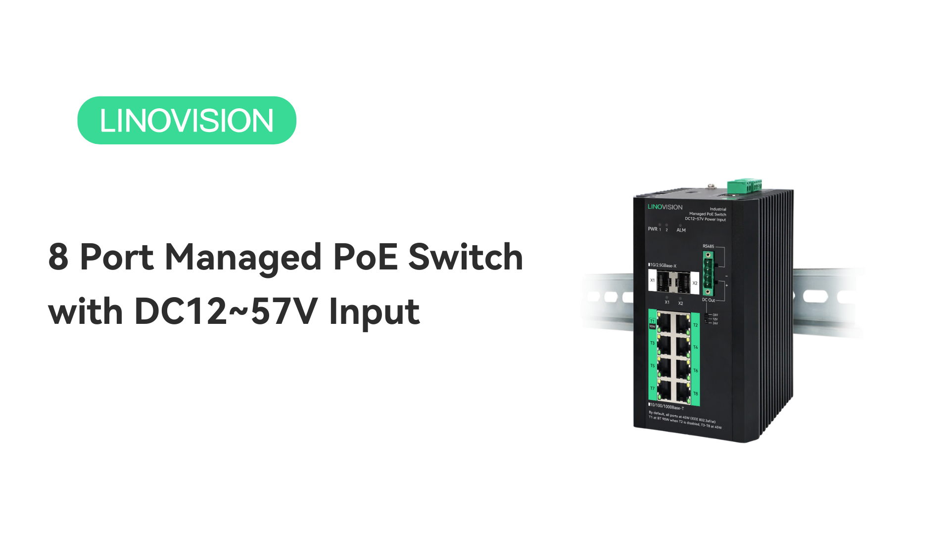 Amazon.com: LINOVISION Industrial 8 Ports Gigabit Managed PoE