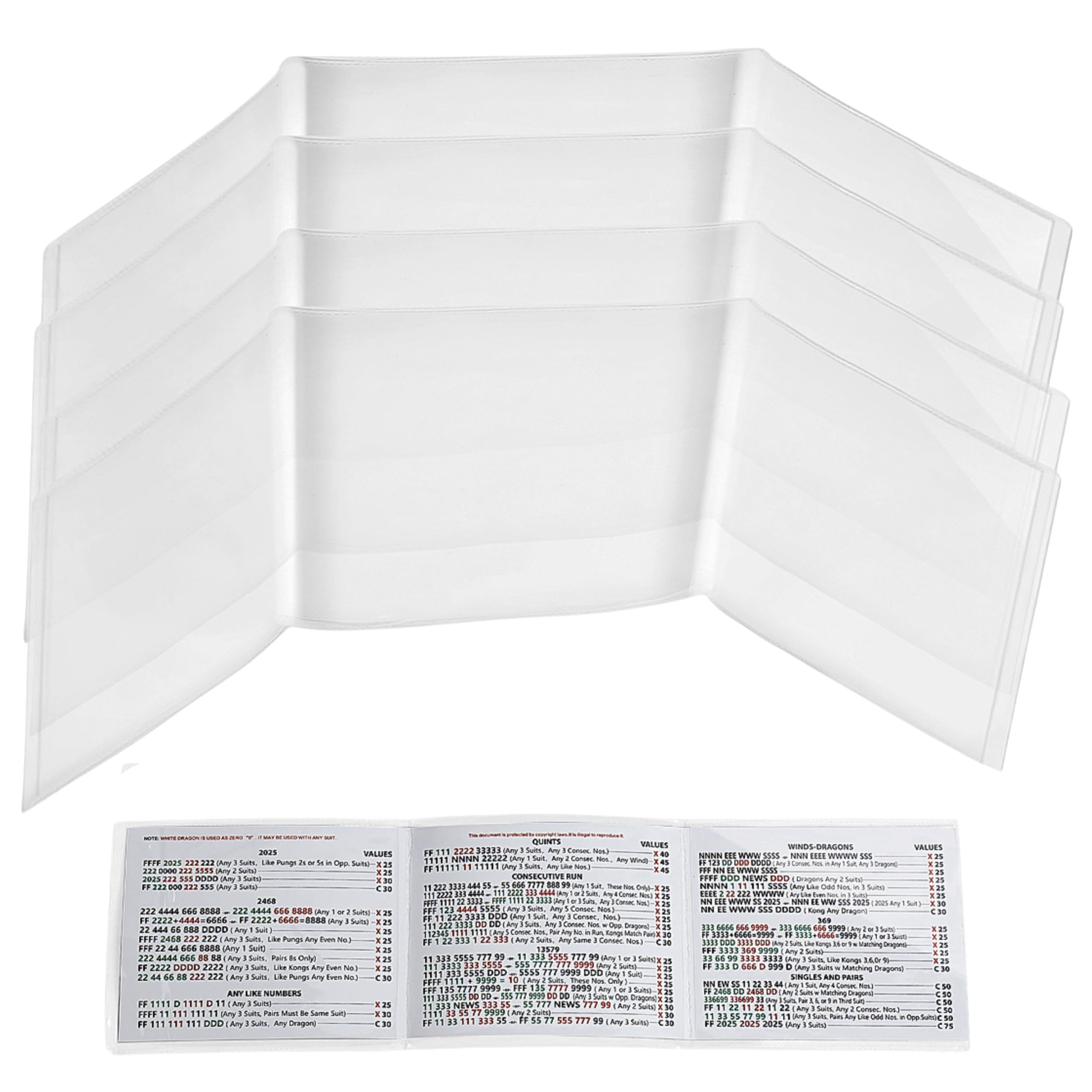 Amazon.com: 2026 MahjongCard Sleeves 4PCS, Transparent Plastic