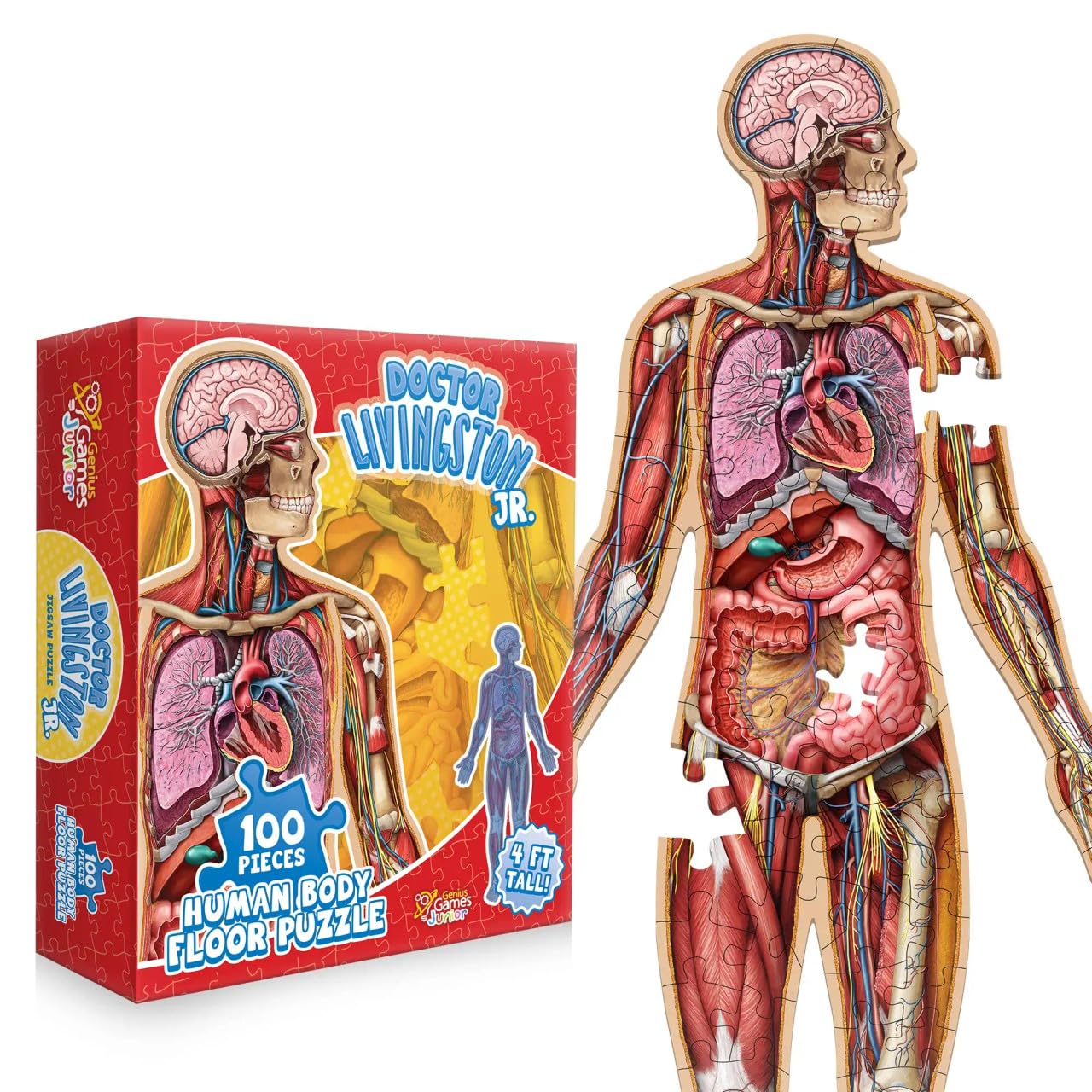 Human Anatomy Floor Puzzle for Kids - 100 Pieces -1