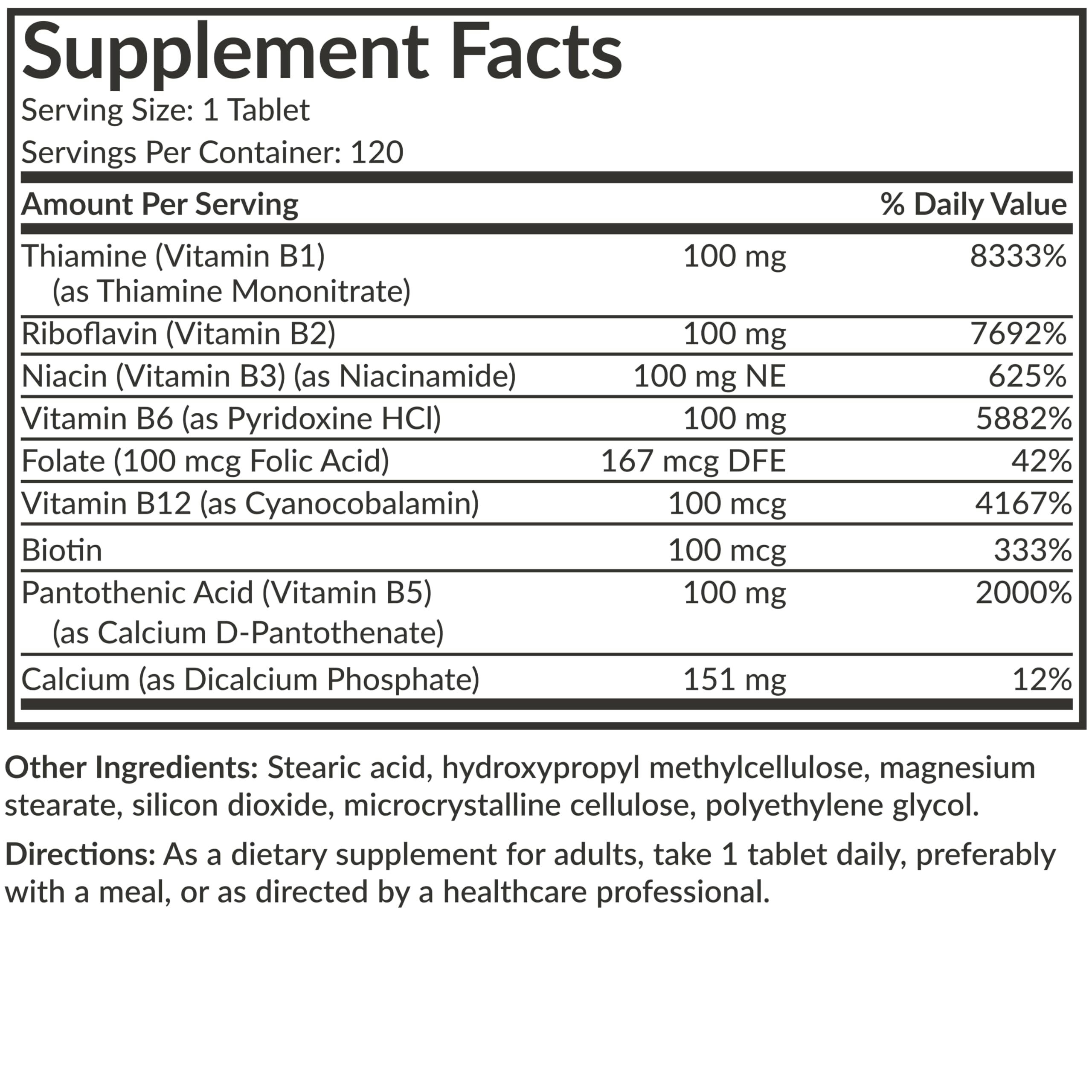 Futurebiotics Super B 100 Sustained Release Vitamin B Complex Non-GMO, 120 Vegetarian Tablets — Amazon image 8