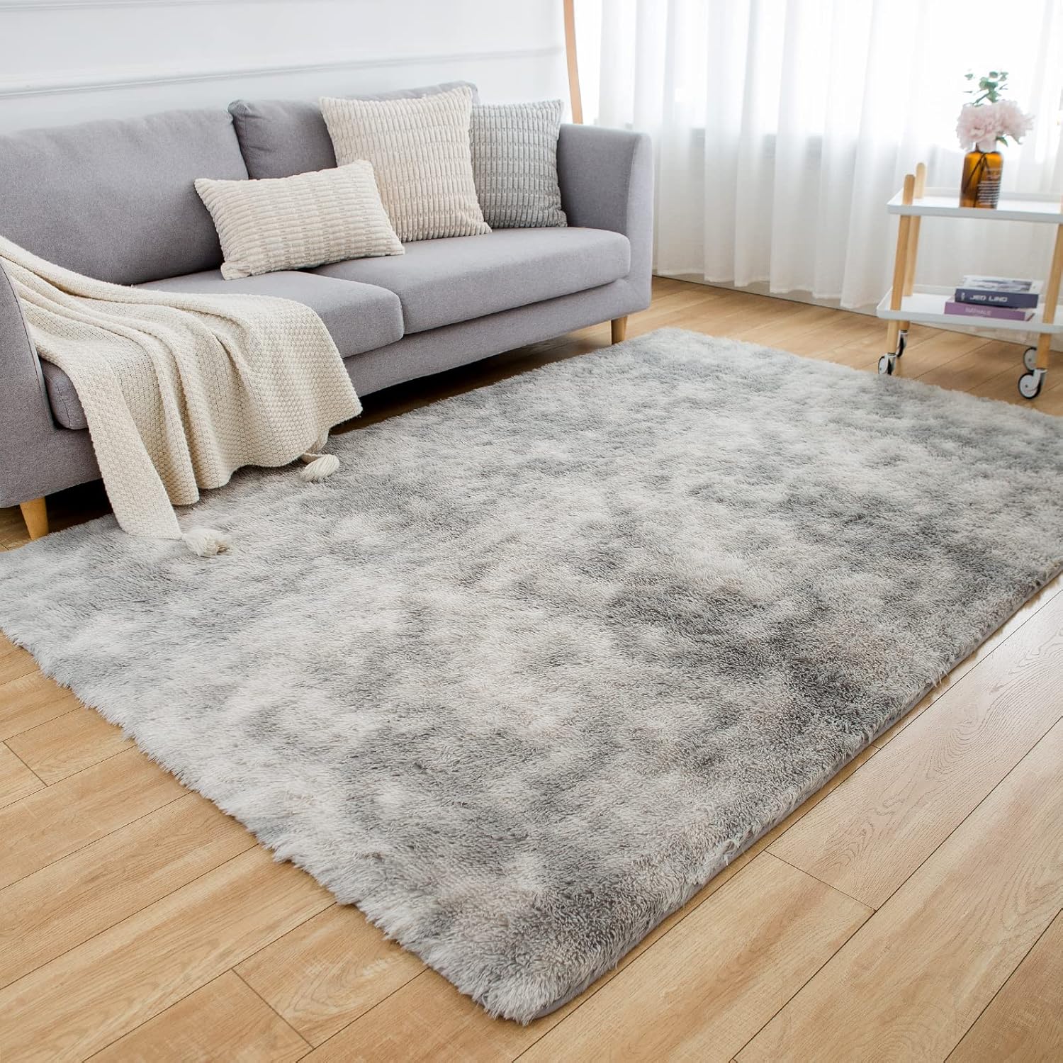 Poboton Area Rugs for Living Room, Ultra Soft Fluffy Rug, Thickened Non