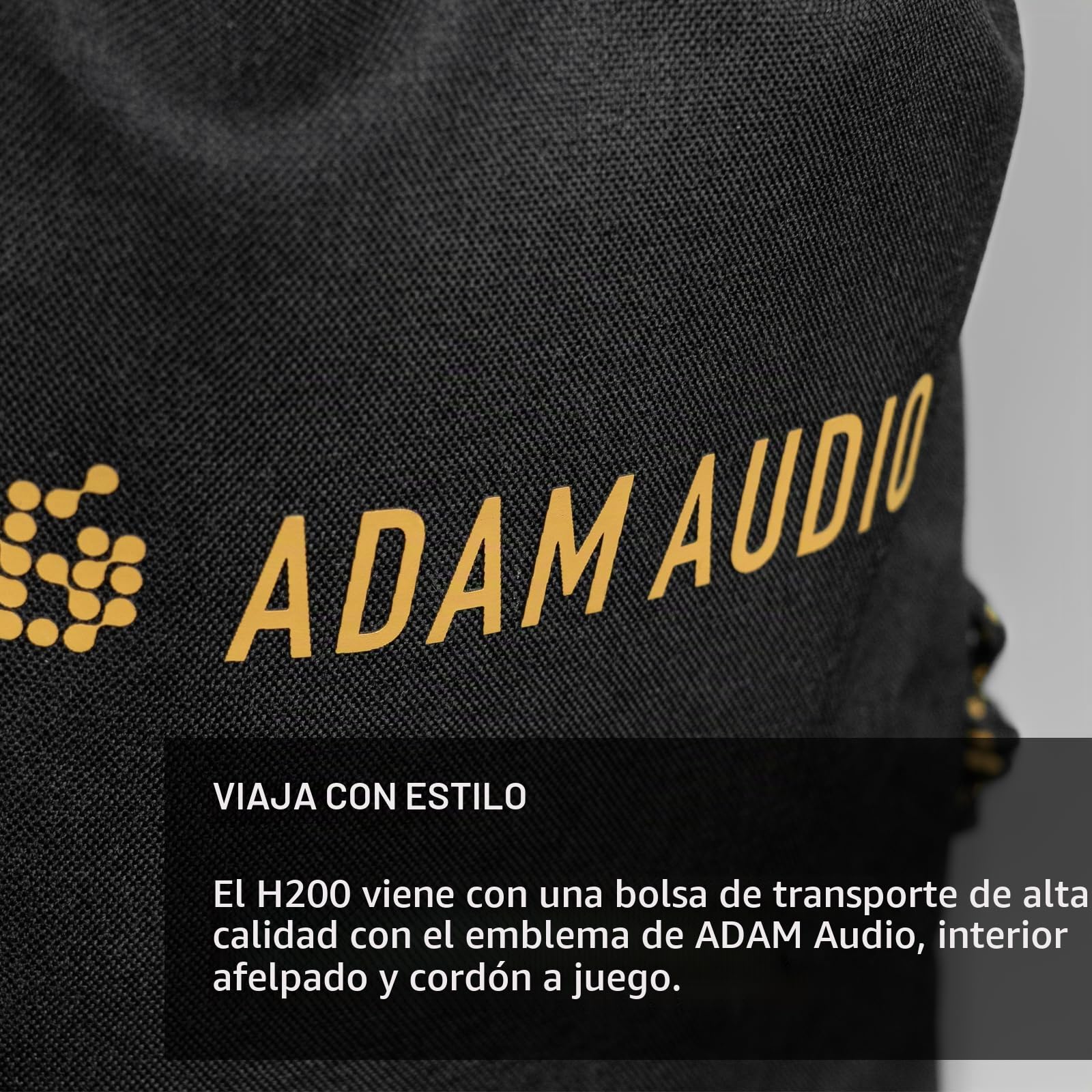 Adam Audio Auriculares de Estudio Cerrados H200 con Software de optimización y espacialización Incluido | Cable desmontable de 3 m, 2 Hz-23,5 Khz, 32 Ω, almohadillas reemplazables, bolsa de transporte