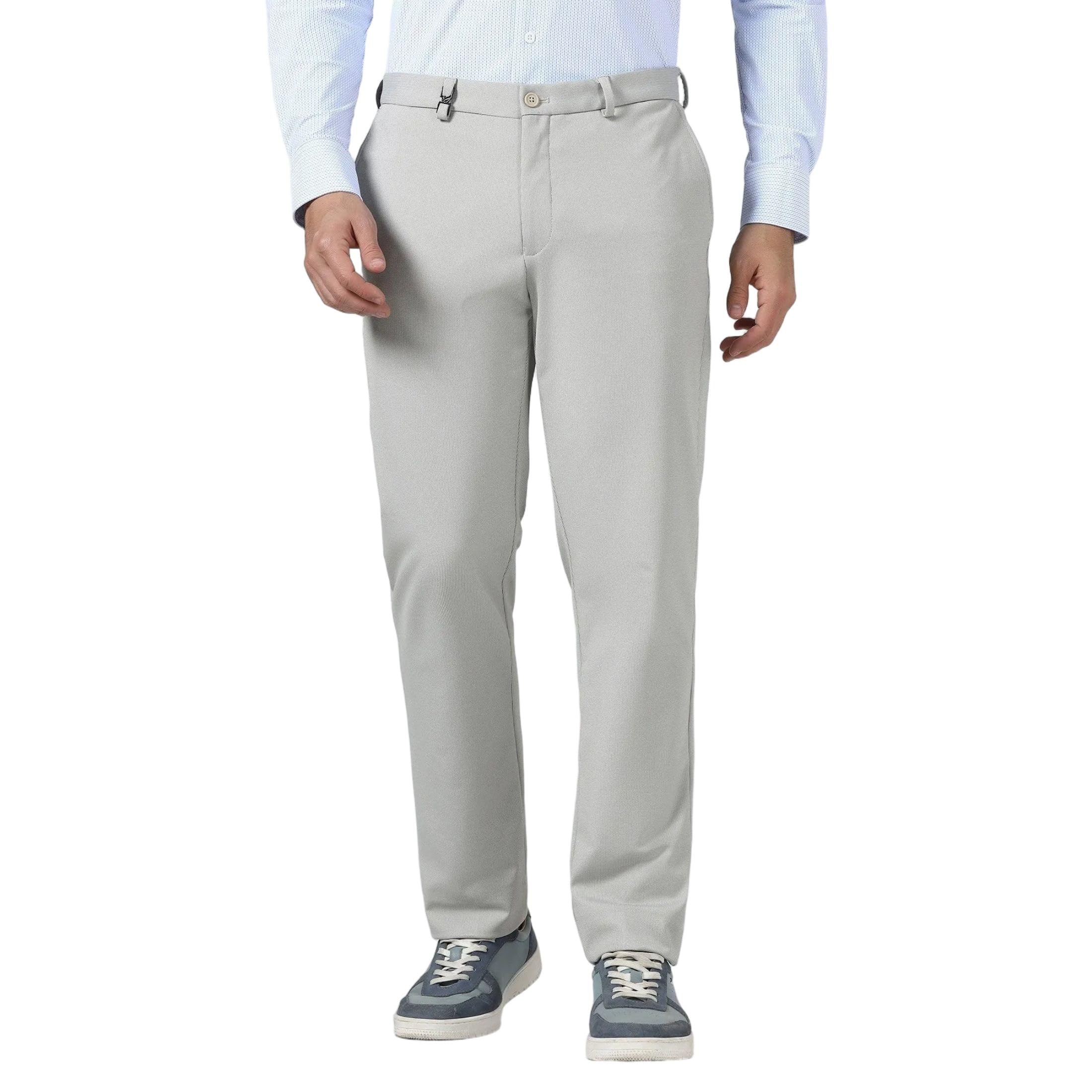 blackberrys Men's Nylon Blend Self-Design Slim Fit Formal Trousers-picture-12