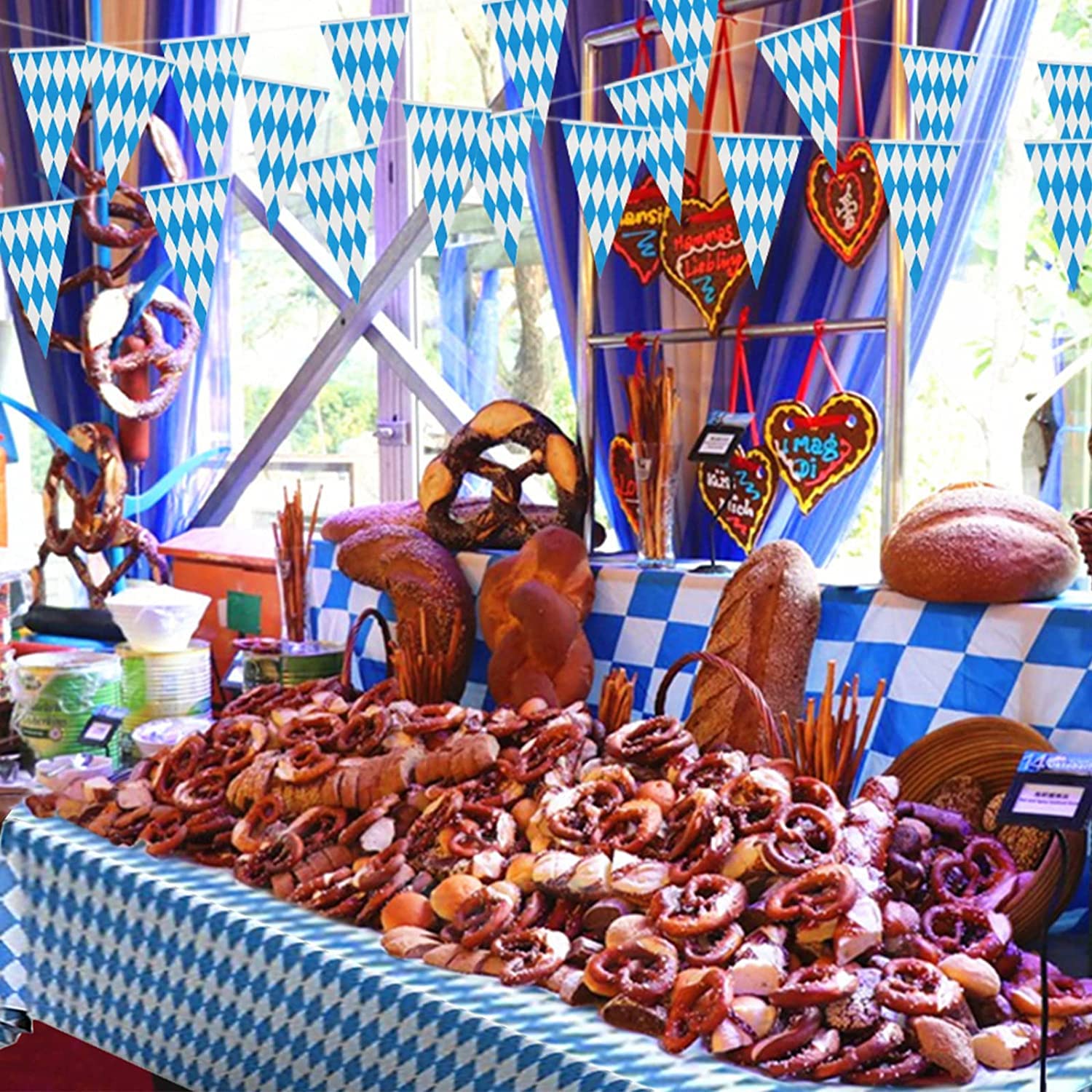 4 Pairs Décoration De L'oktoberfest Feutre Faire La Fête Lunettes