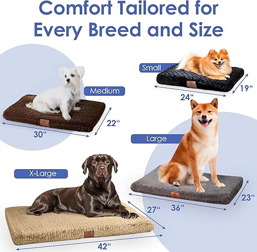 Miniatura 6 de AMERICAN KENNEL CLUB Tapete ortopédico de espuma viscoelástica para perro, cojín de espuma para caja de huevos, funda lavable, base antideslizante,
