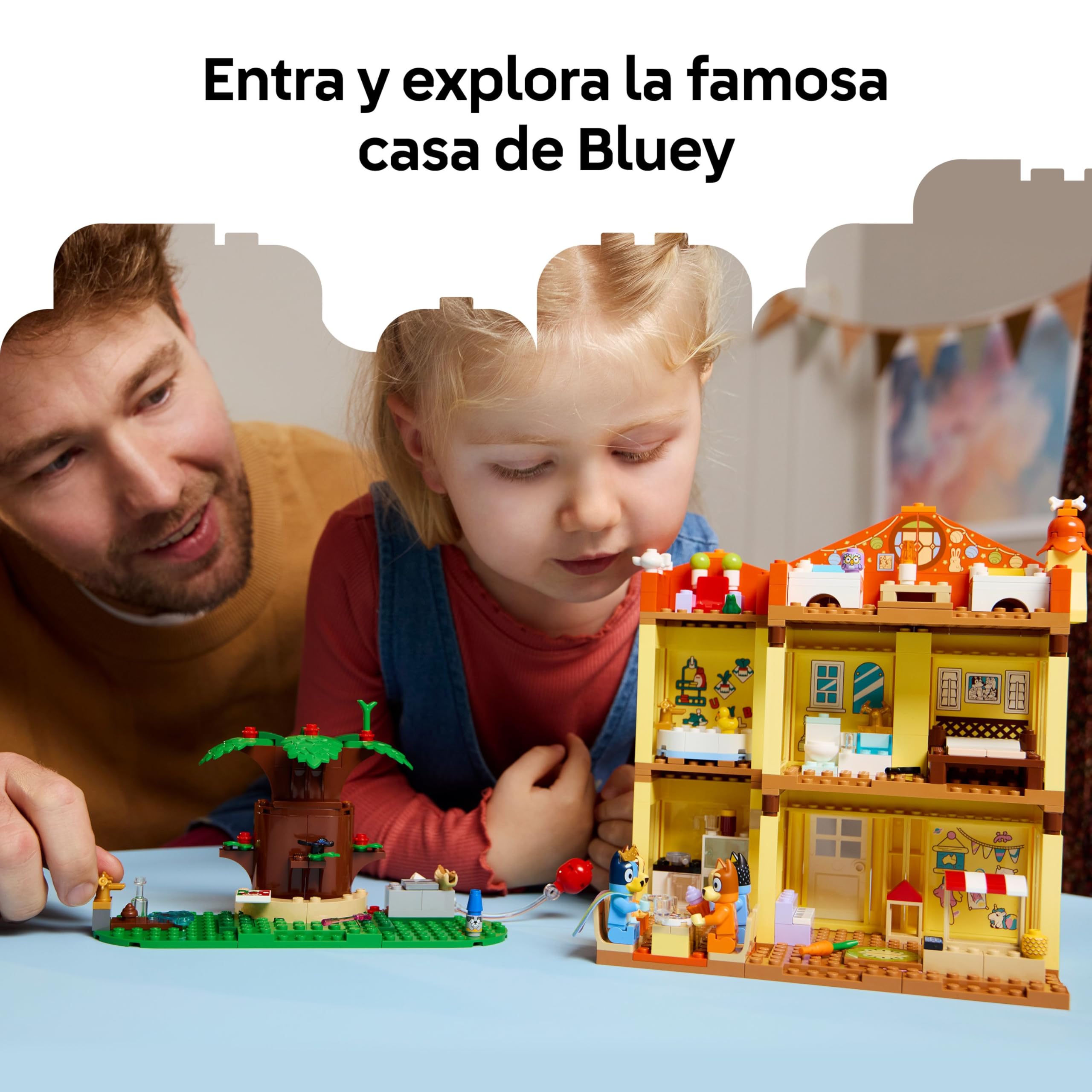 LEGO Bluey Casa Familiar de Bluey de Juguete - Juego Educativo Modular con Habitaciones, Jardín, 4 Minifiguras Inc. Bingo y Más - Regalo para Niños y Niñas de 4+ Años Fans de la Serie de TV 11203