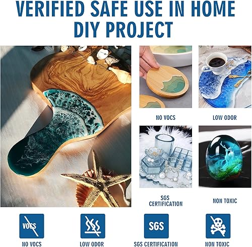 Miniatura 3 de DR. RESIN Resina UV de 7.05 oz con luz ultravioleta, kit de resina epoxi transparente para fabricación de joyas, manualidades de bricolaje