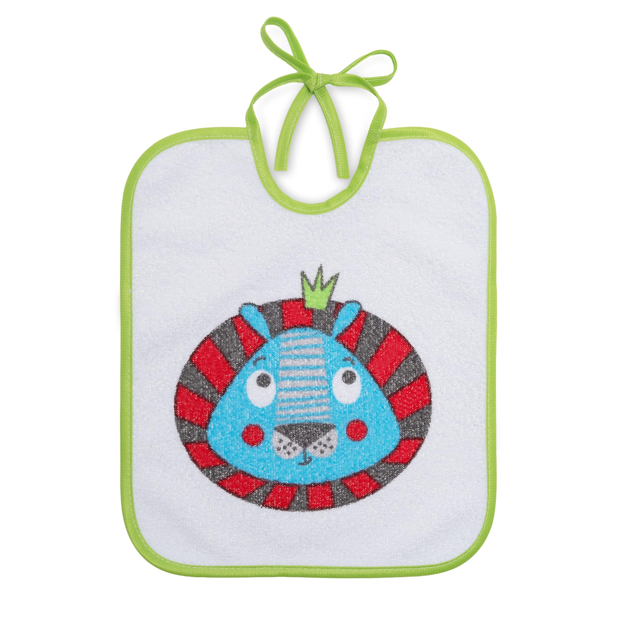 Bavaglini Impermeabili 73% Cotone 27% Poliestere Confezione da 7 23x27 cm per Bambini 6-18 Mesi
