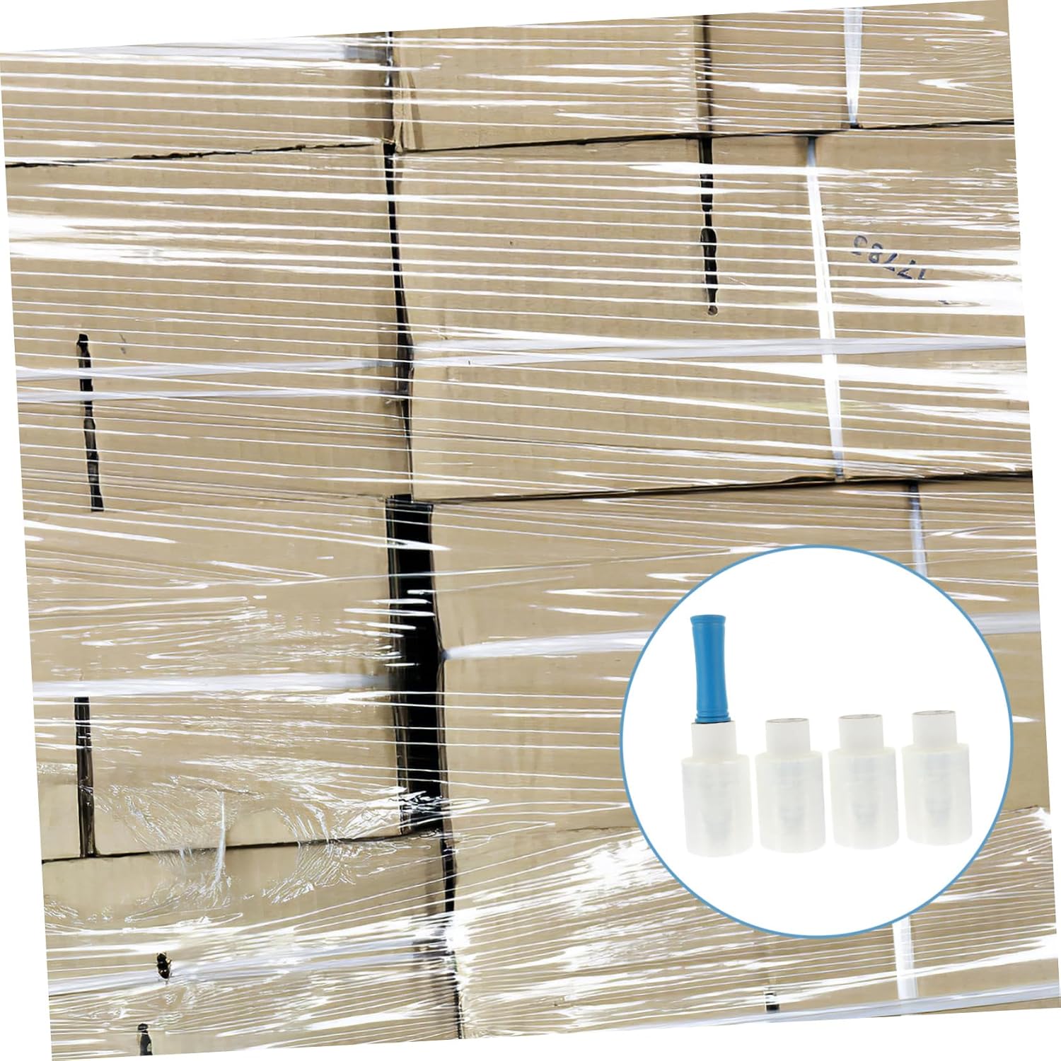 NUOBESTY Stretch Wrap Film Handle Industrial Shrink Film for Packing Heavy Duty Adhesive Packaging 1 Set