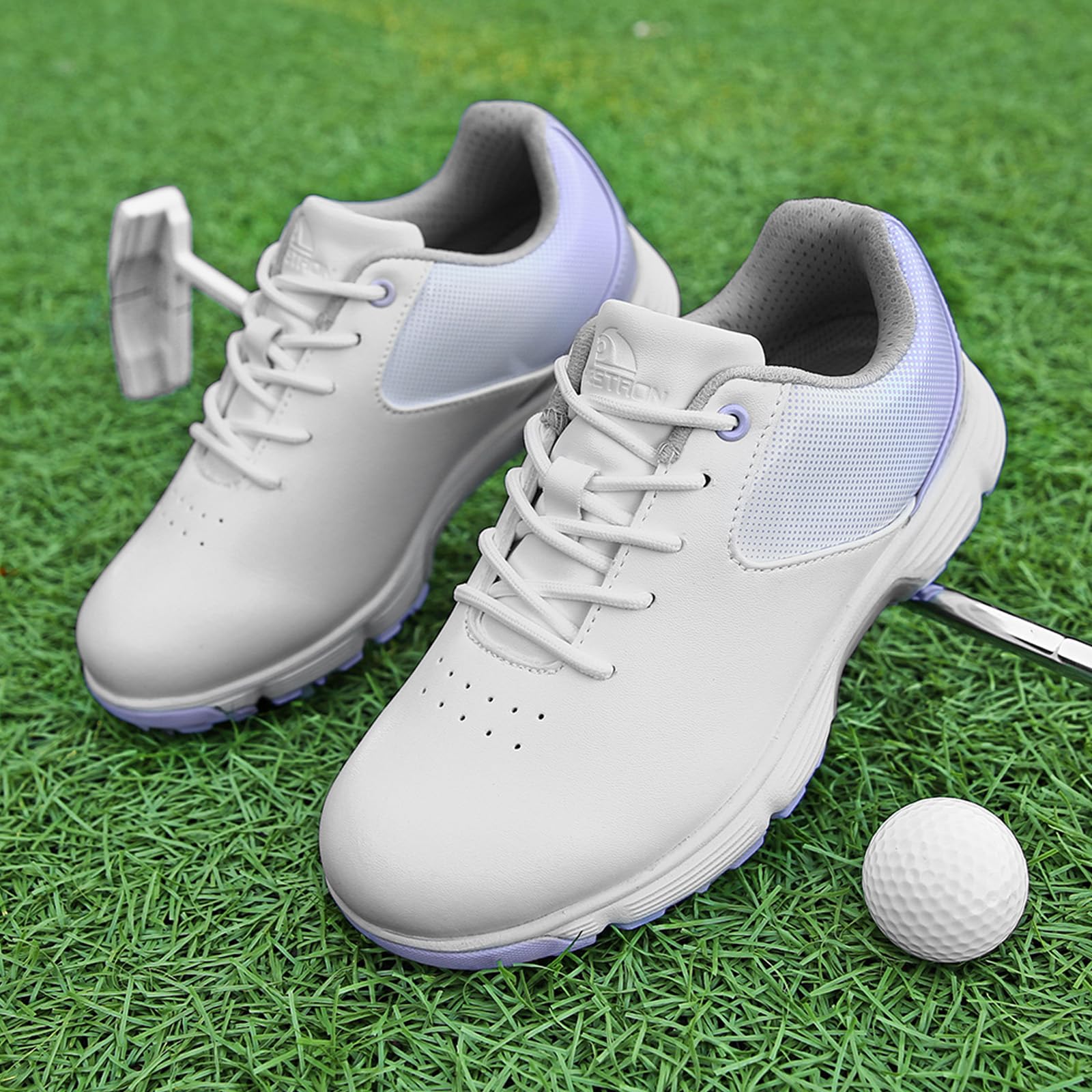 Donna Scarpe da Golf, Impermeabili Leggere per Stivali da Golf con Punte, Scarpe da Golf Femmina Antiscivolo per Allenamento Taglie 36-43