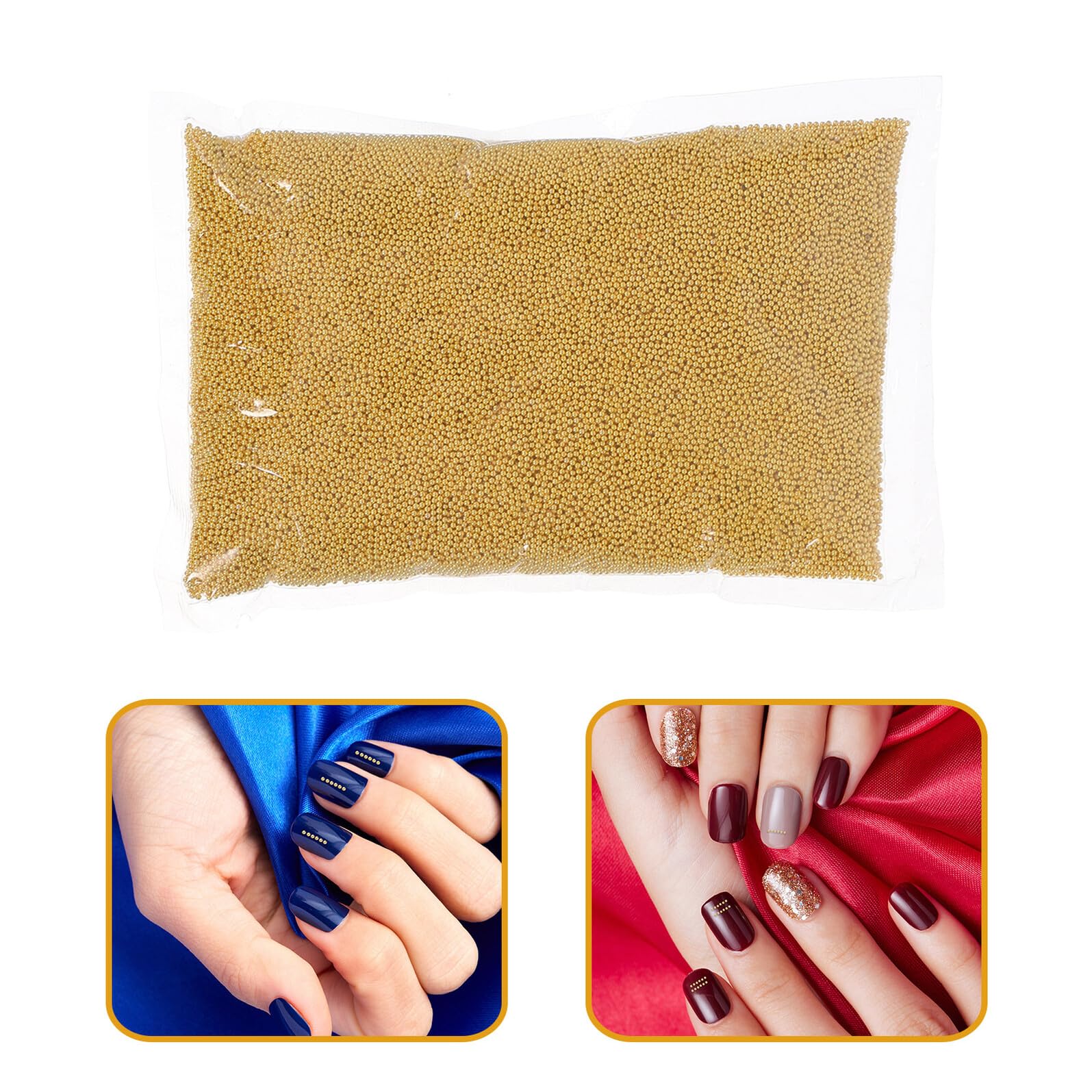 GALPADA Perline per Unghie Mini in Metallo da 10 MM 500 Pezzi per Decorazione Unghie da Donna Accessori Nail Art Resistenti per Manicure Fai da Te ed Eventi Speciali