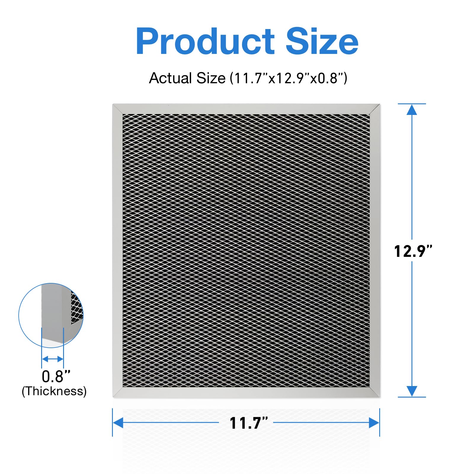 SV03096 - Filtro intercambiador de aire de 12-7/8 x 11-3/4 x 3/4 pulgadas, compatible con sistemas de aire de ventilación Broan ERV100HC, HRV100H, reemplaza SV03096 (paquete de 2)