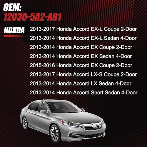 Miniatura 2 de Juego de juntas de tapa de válvula de motor 12030-5A2-A01 para modelos Honda Accord 2DR EX EXL LX-S 2013-2017, Honda Accord 4DR EX EXL LX 2013-2017