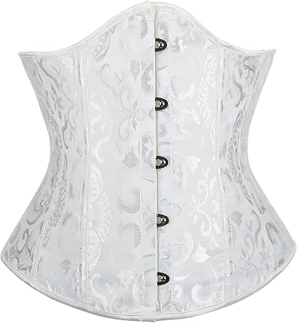 Aurlust Women's Underbust Corset with Buttons Lace Up Pirate