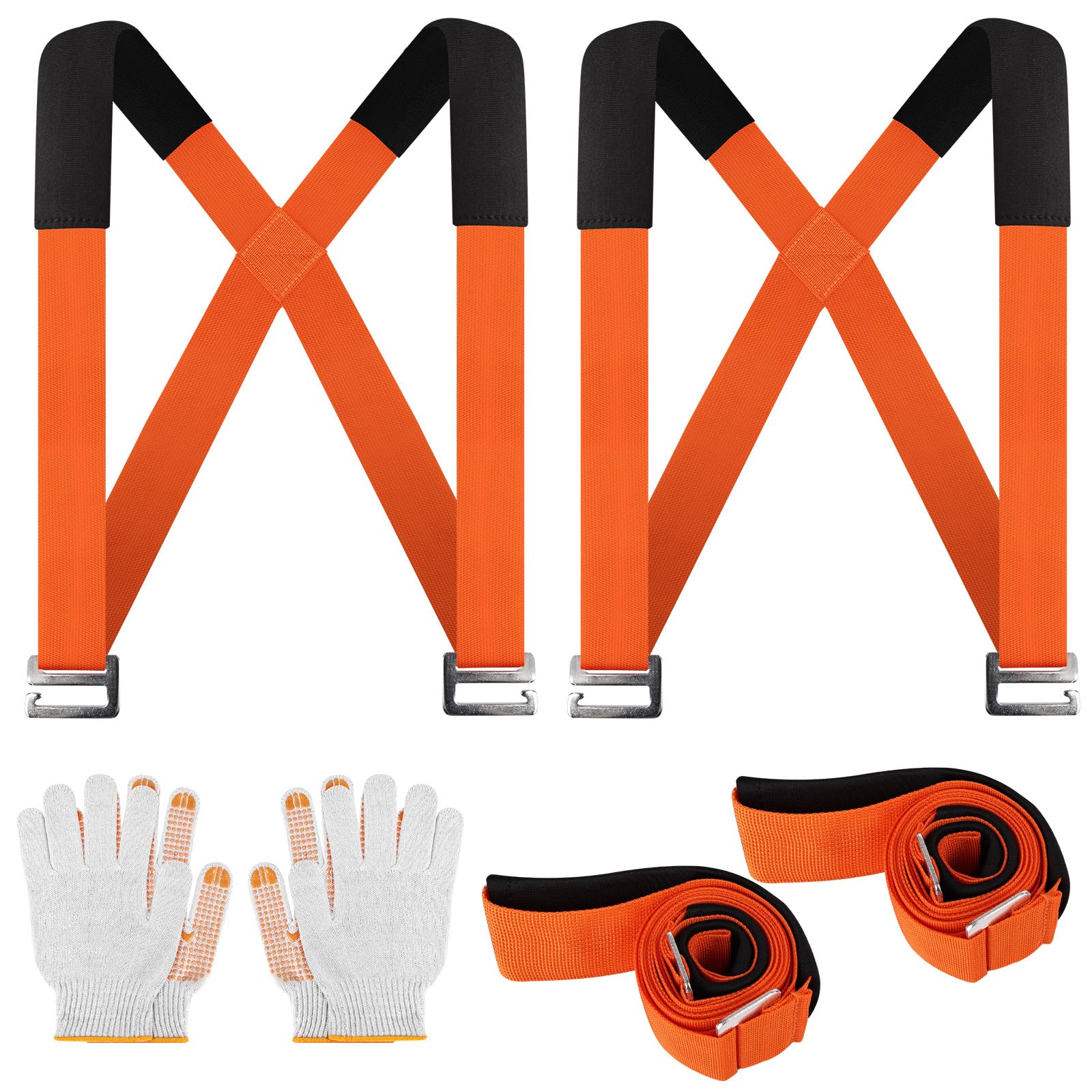 Ainiv Tragegurte Umzug, 2 Personen Tragegurt, Hebegurt zum Ergonomischen, Profi Möbeltragegurte mit Schultergurten für Möbeln, Haushaltsgeräten, Matratzen Gegenstände