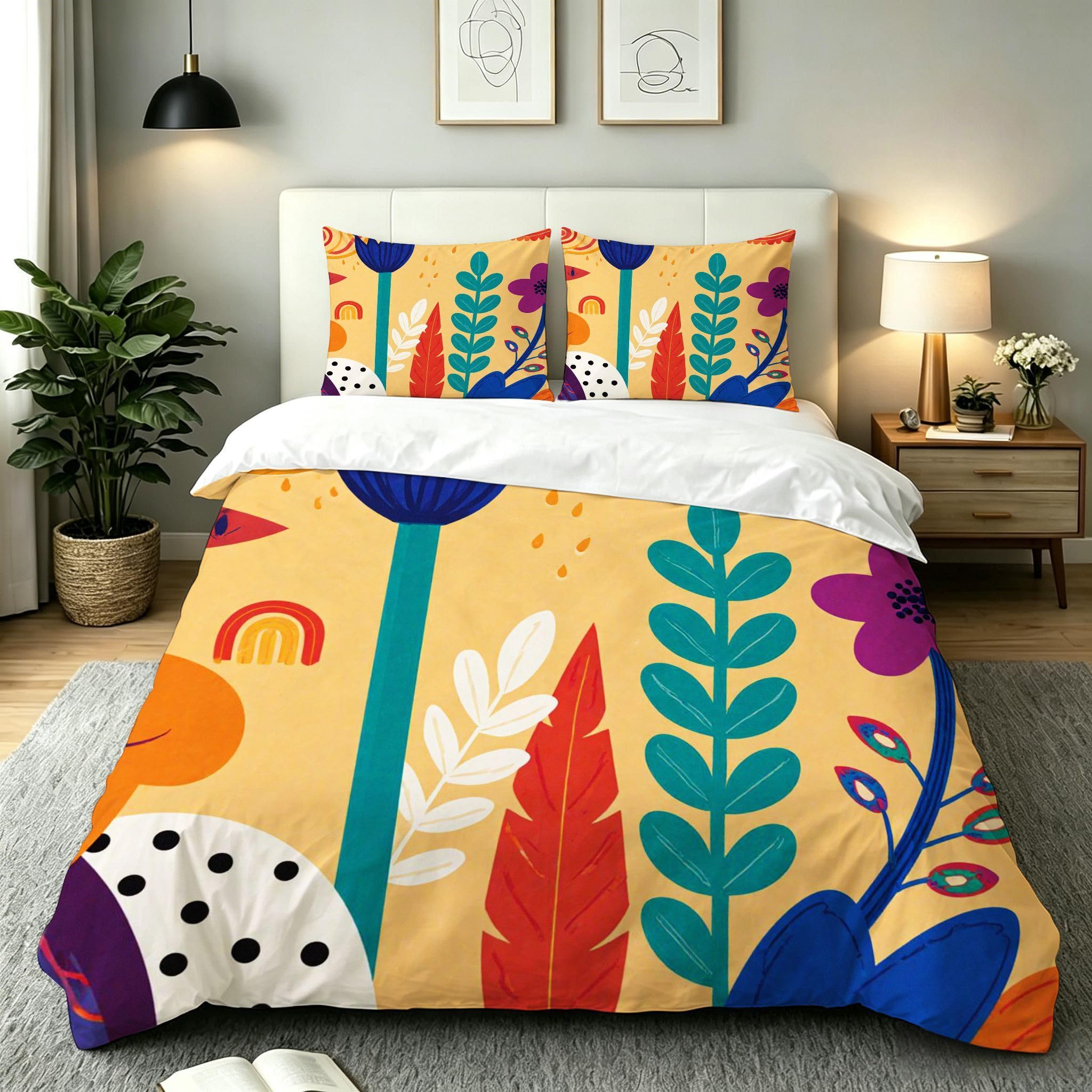 Funda Nórdica 240x260 cm Flor Colorida para 180 camas-G49