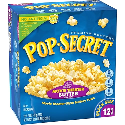 Miniatura 8 de Pop Secret Palomitas de maíz, mantequilla de cine tamaño aperitivo, 12 unidades, 12 unidades