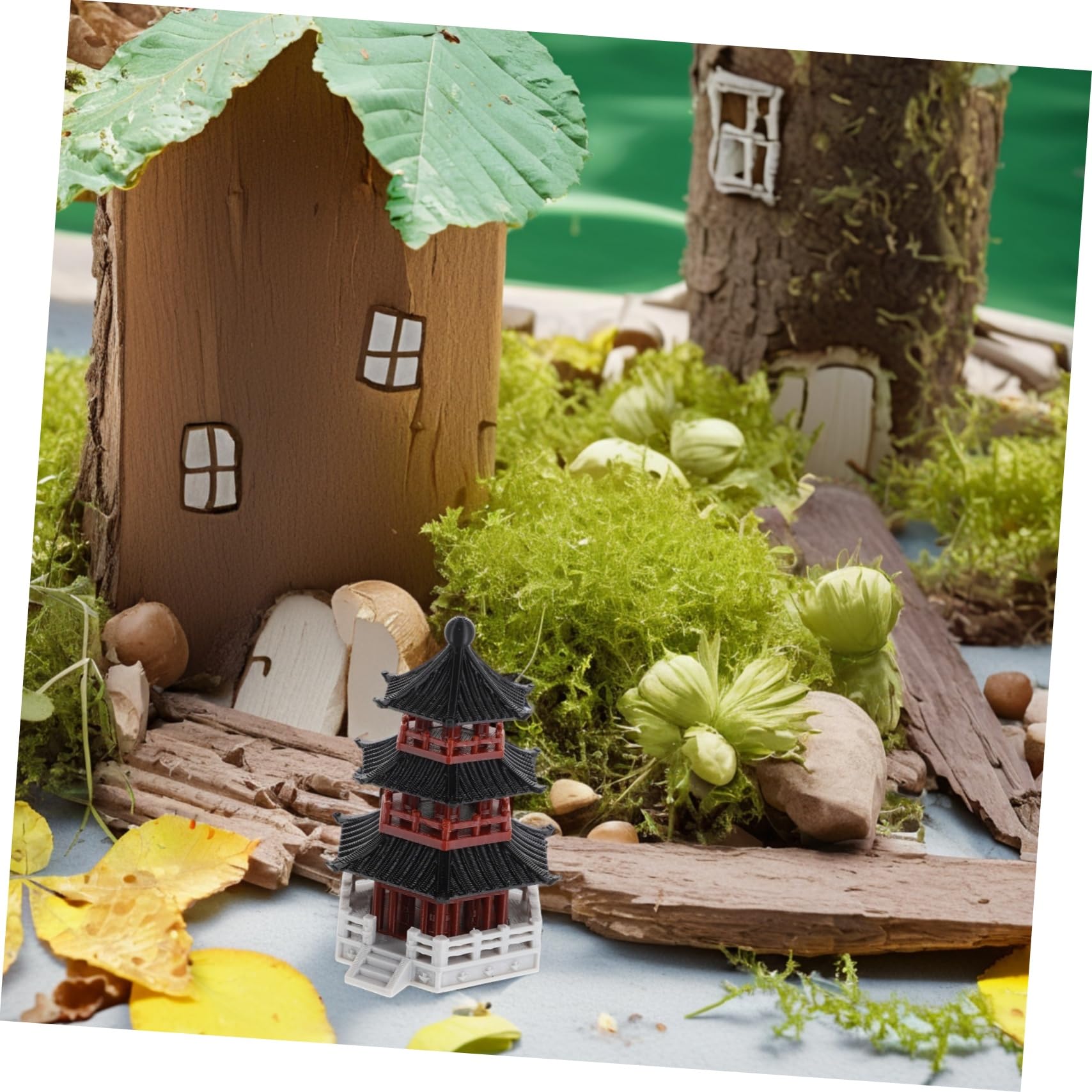 PRETYZOOM 4 Piezas Decoraciones De Pabellón Decoración De Acuario Accesorios De Jardín De Hadas Jardín En Miniatura Decoración De Zen Mini Adornos Casa Bonsái En Miniatura Peces