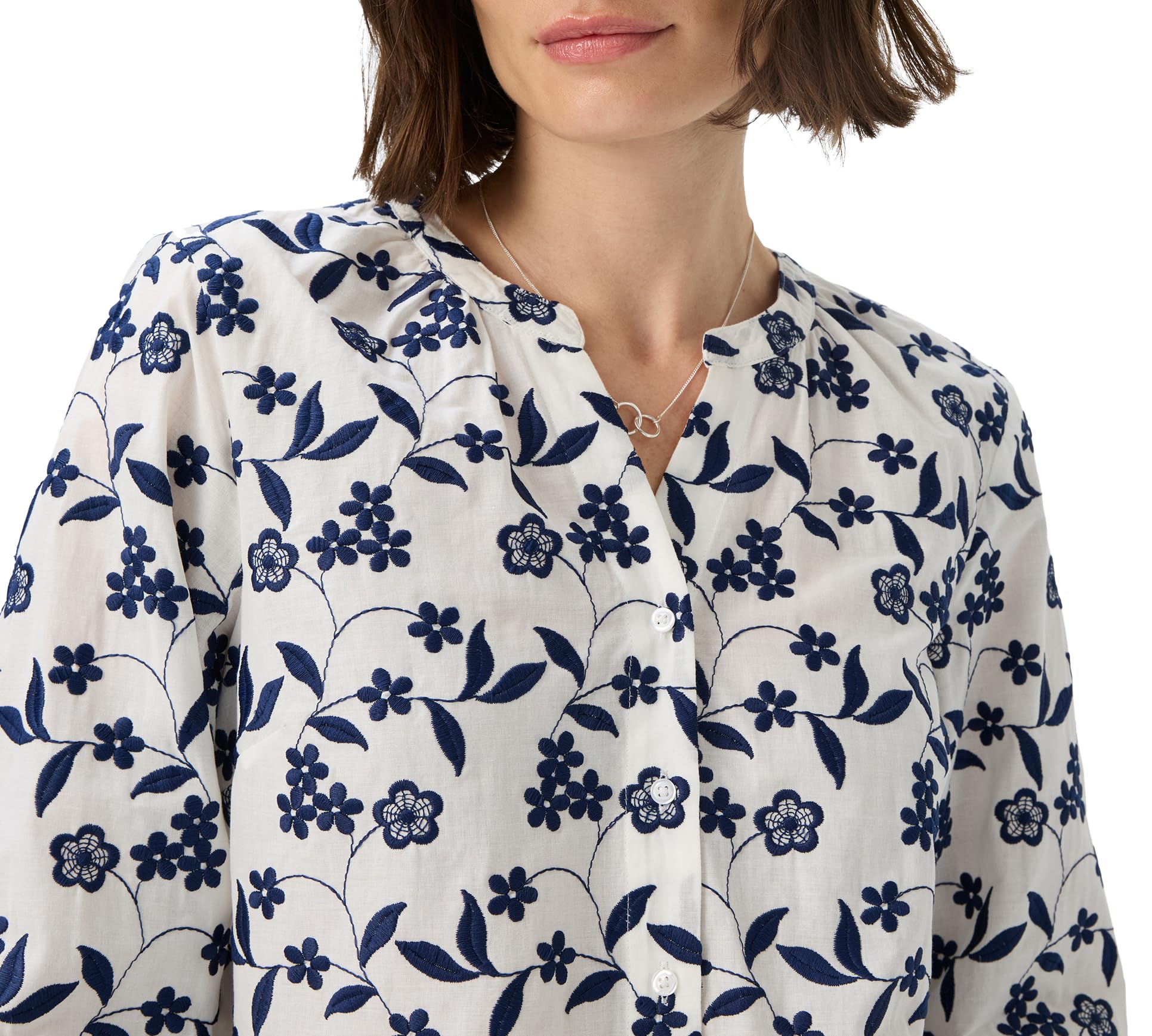 Brax Damen Style.Velia Embroidered Cotton Bluse (1er Pack)