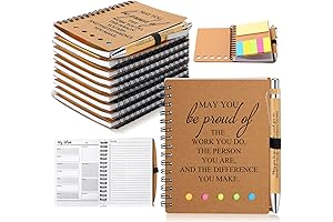10 Sets Appreciation Gifts for Medical Assistants: Inspiring Spiral Notebooks with Office Supplies