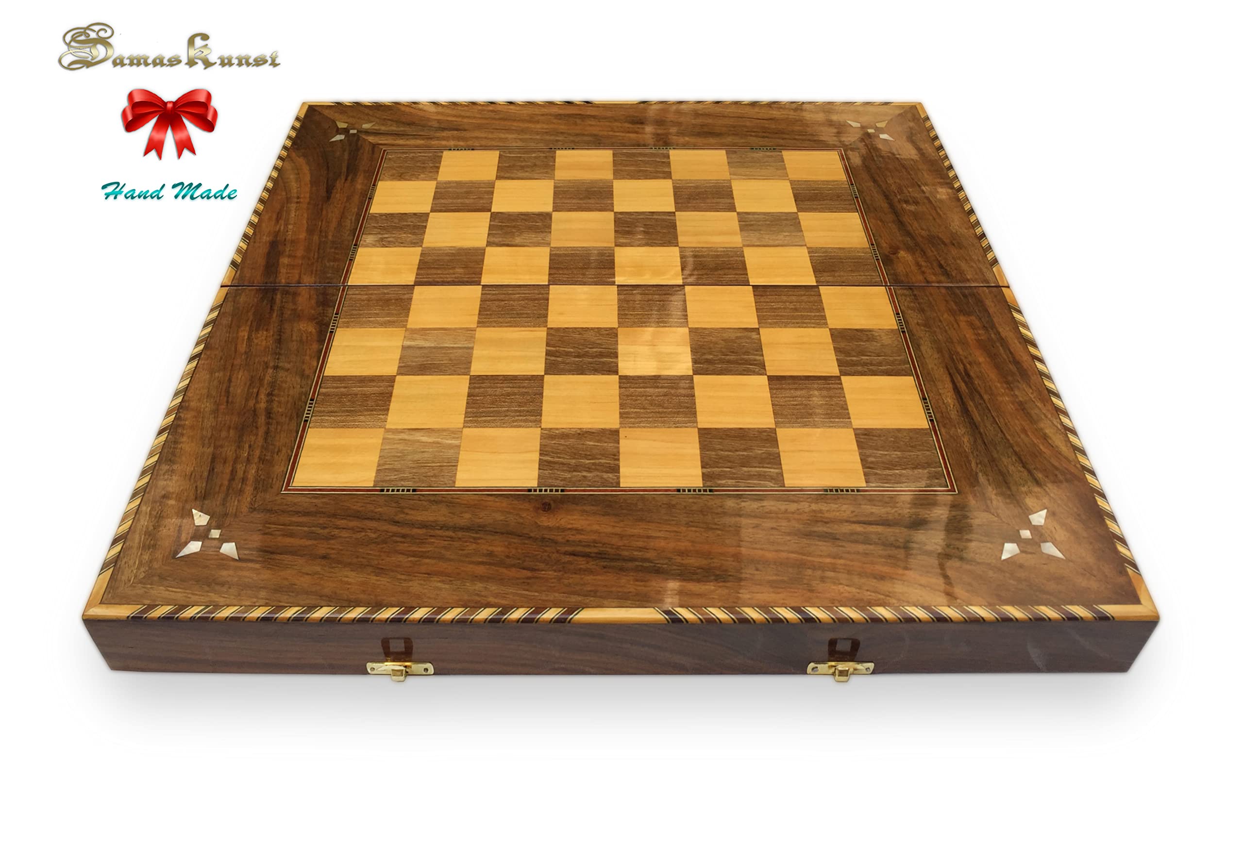 Elessar Nuovo 50 x 50 cm legno backgammon/gioco di scacchi/DAMA Board K 6-1-50 con 30 pietre backgammon in legno