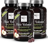 Vista 9 de NEW NORDIC Gomitas de volumen para el cabello, 2500 mcg de biotina, suplemento diario de vitaminas para el cabello para apoyar el cabello, la piel