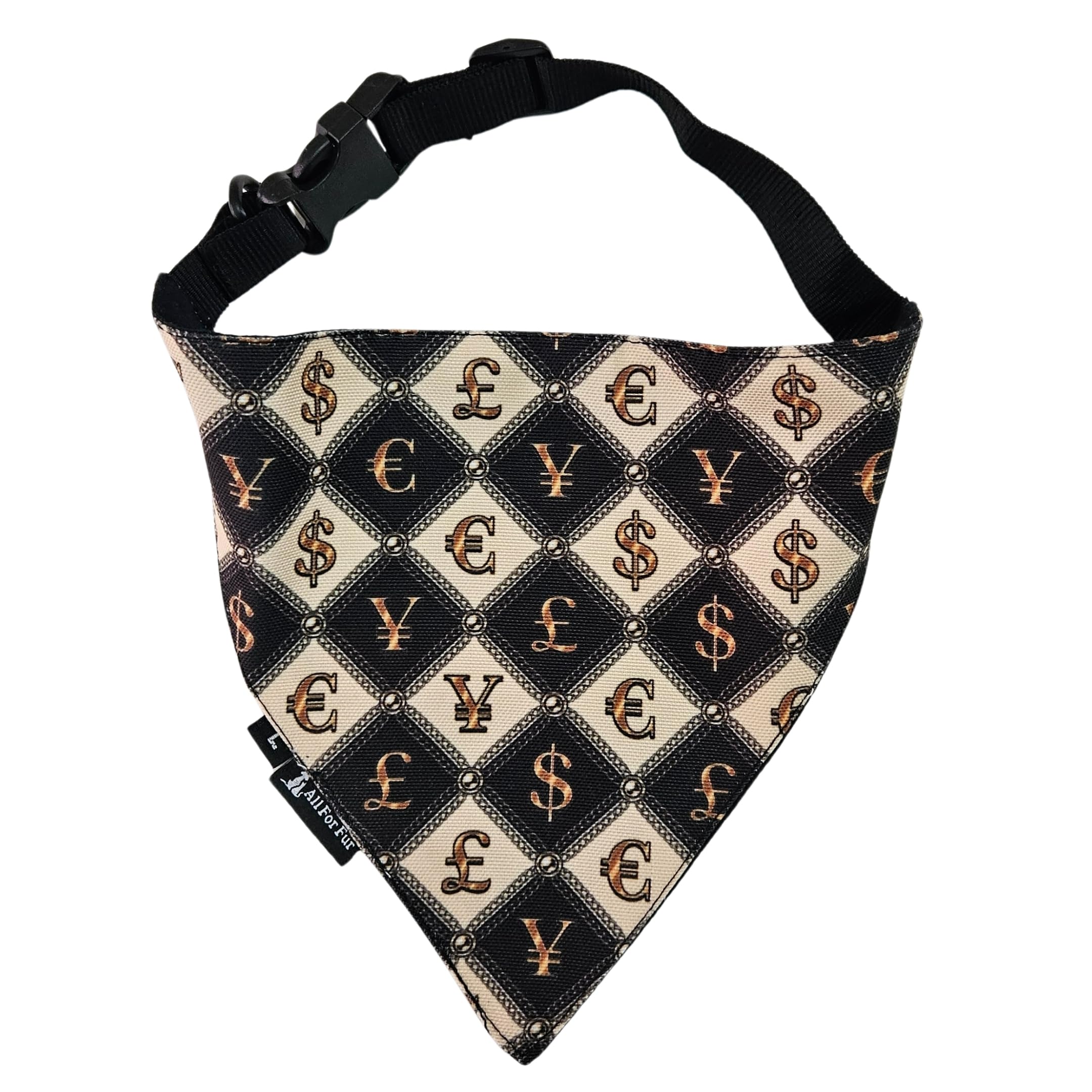 All For Fur Dog Bandana | Adjustable Collar Strap with D-Ring | Luxury Pet Accessories | Lightweight & Comfortable | Bandana for Medium to Large Dogs | Money Mafia (B0D9C2VM56) Amazon Price History, Amazon Price Tracker