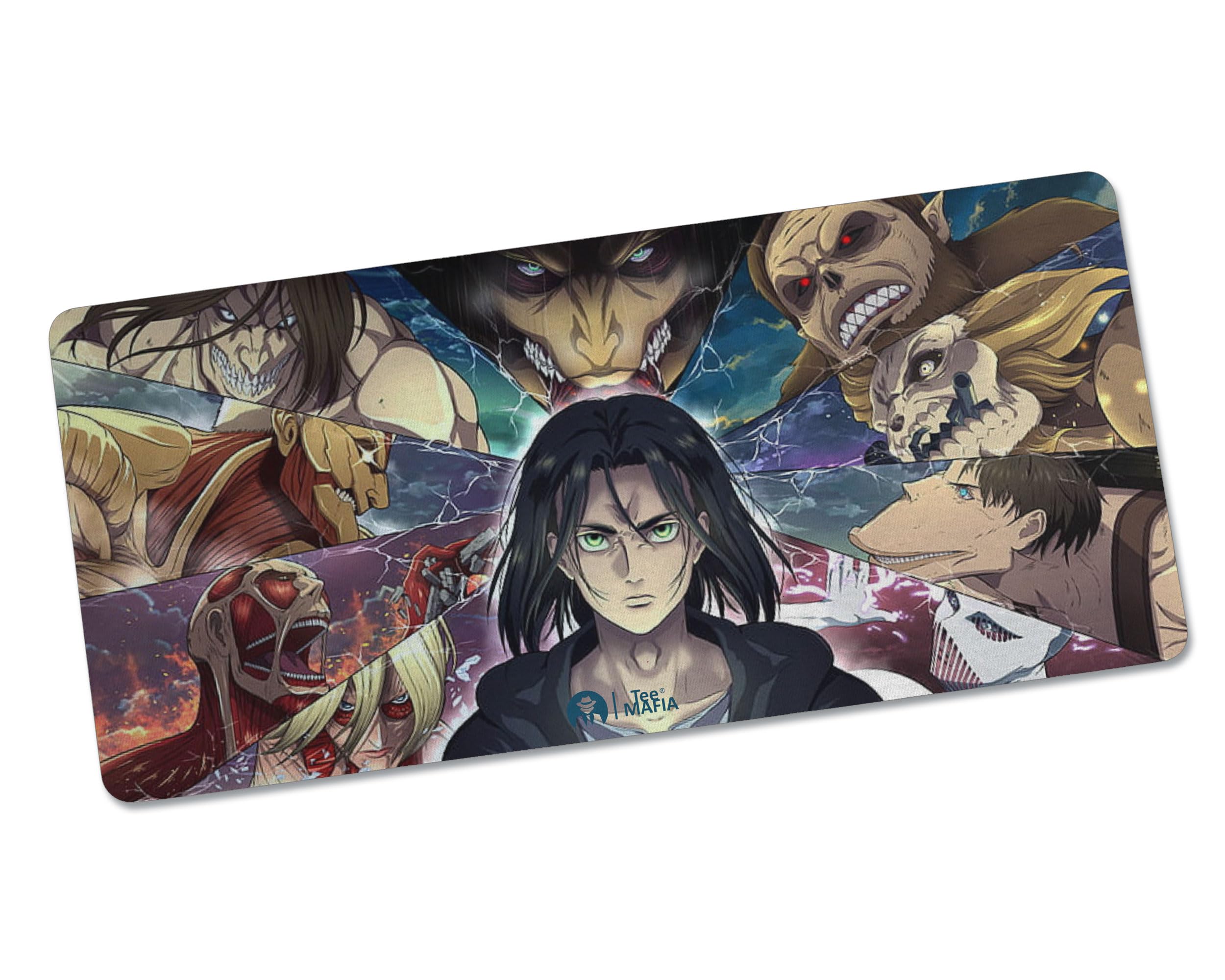 Tee Mafia AOT - Anime Series Mouse Mat - Printed Large Extended XXL Mouse Pad for Laptop, Desktop, PC for Gaming Table Mat - Anti-Skid Rubber - [11 x 23in] - Pack of 1 (D6)-image-13